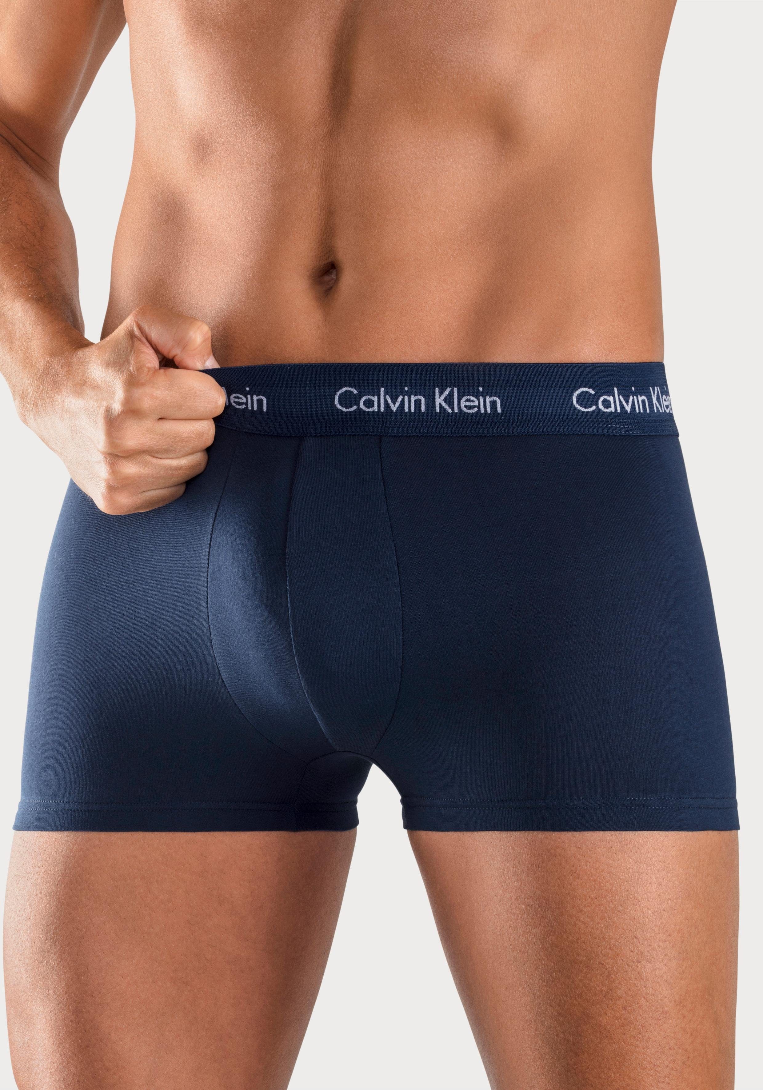 Calvin Klein Trunk CK Trunk 3 PACK in blau tinten met logo-elastische tailleband (3 stuks)