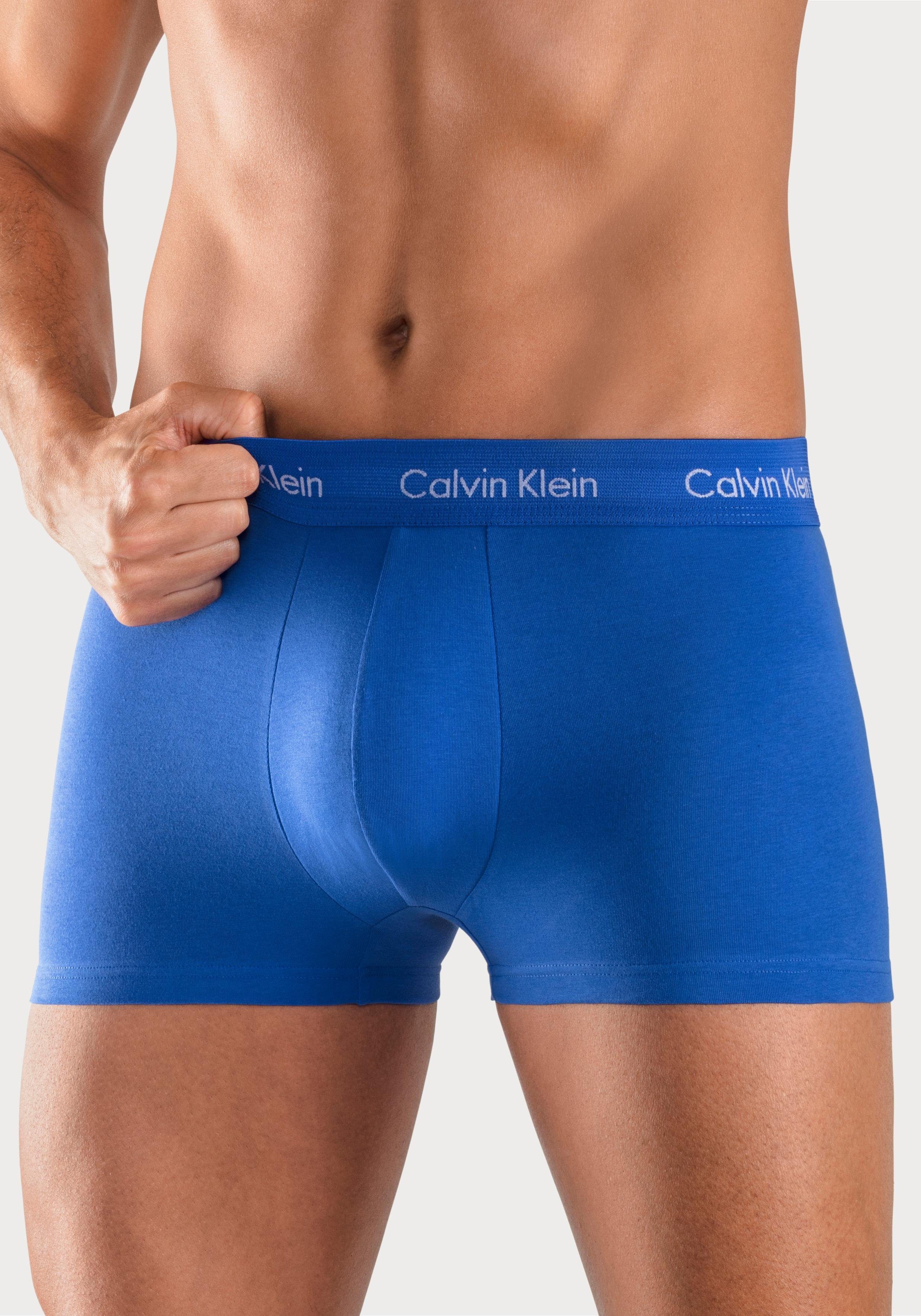 Calvin Klein Trunk CK Trunk 3 PACK in blau tinten met logo-elastische tailleband (3 stuks)