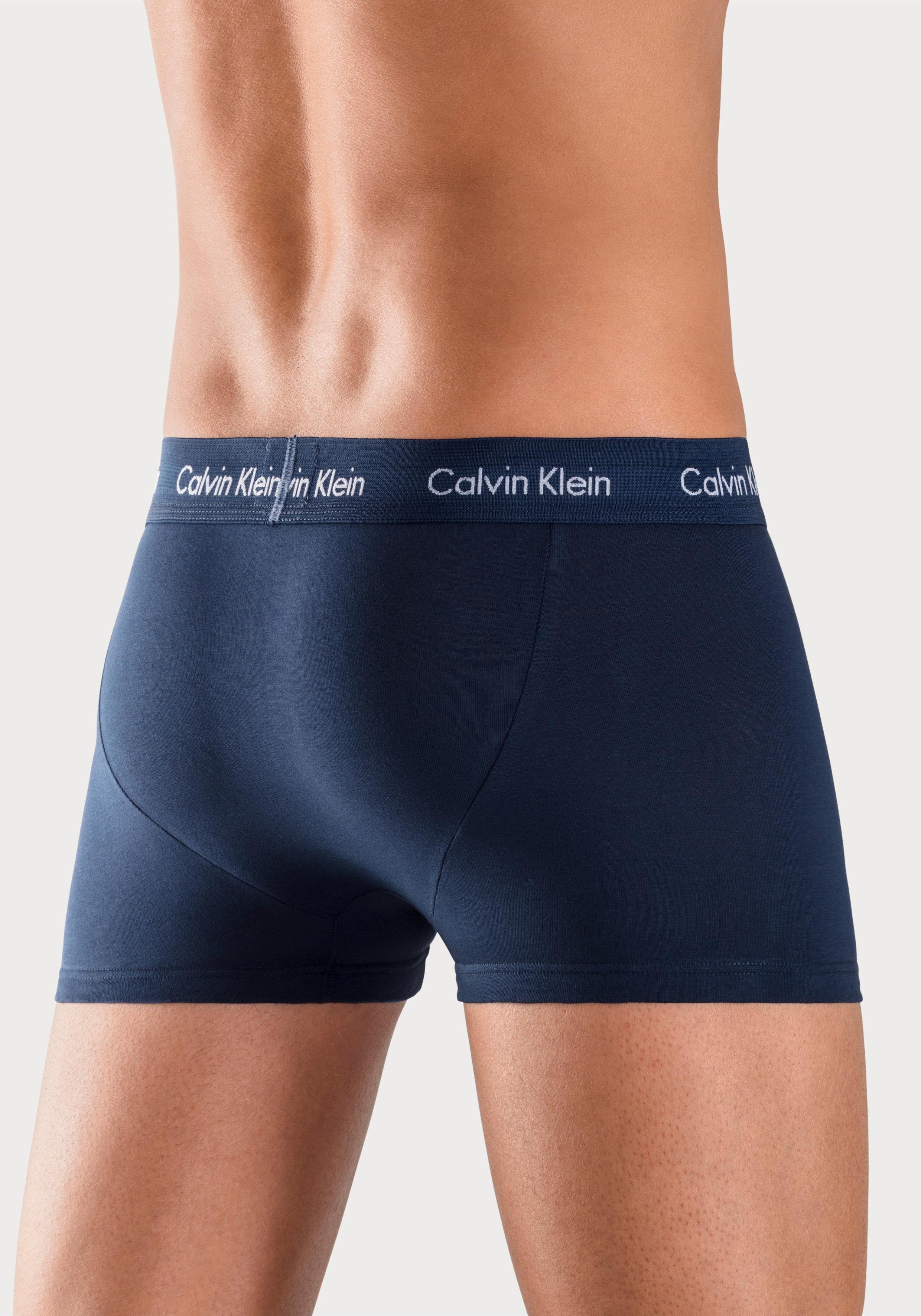 Calvin Klein Trunk CK Trunk 3 PACK in blau tinten met logo-elastische tailleband (3 stuks)