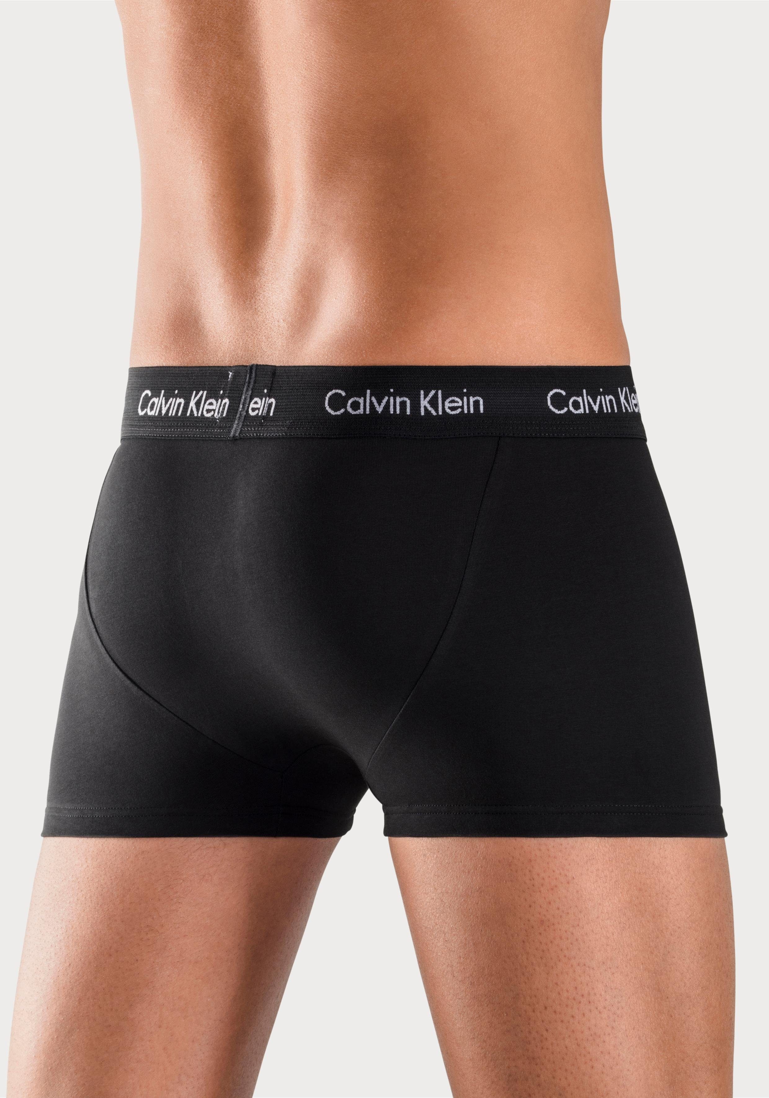 Calvin Klein Trunk CK Trunk 3 PACK in blau tinten met logo-elastische tailleband (3 stuks)