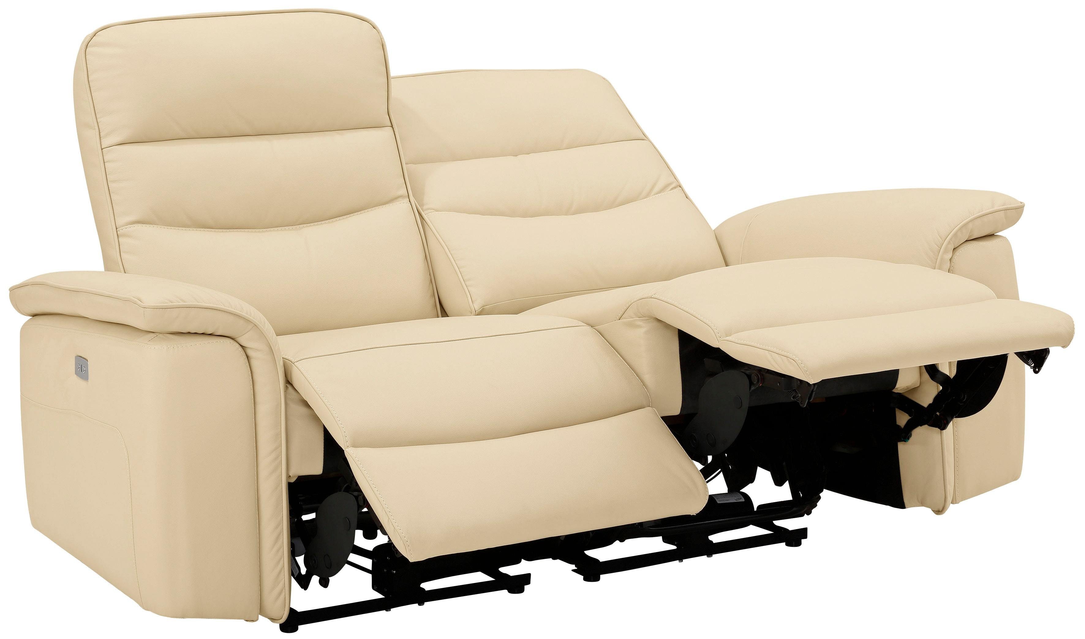 Home affaire 2-zitsbank Maldini elektrische relaxfunctie en usb-aansluiting, breedte 166 cm