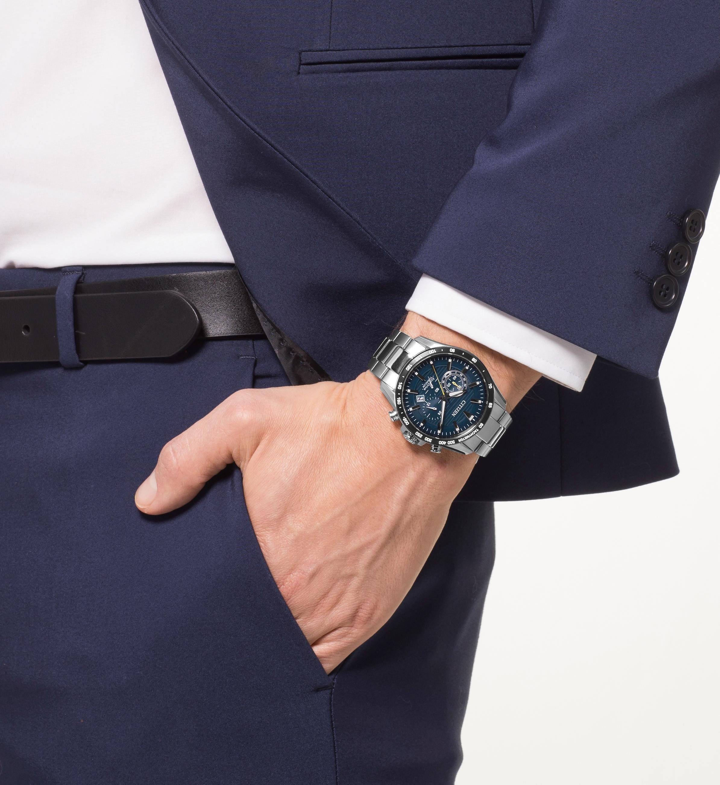 Citizen Chronograaf Polshorloge, herenhorloge, solar, titanium, stopwatchfunctie