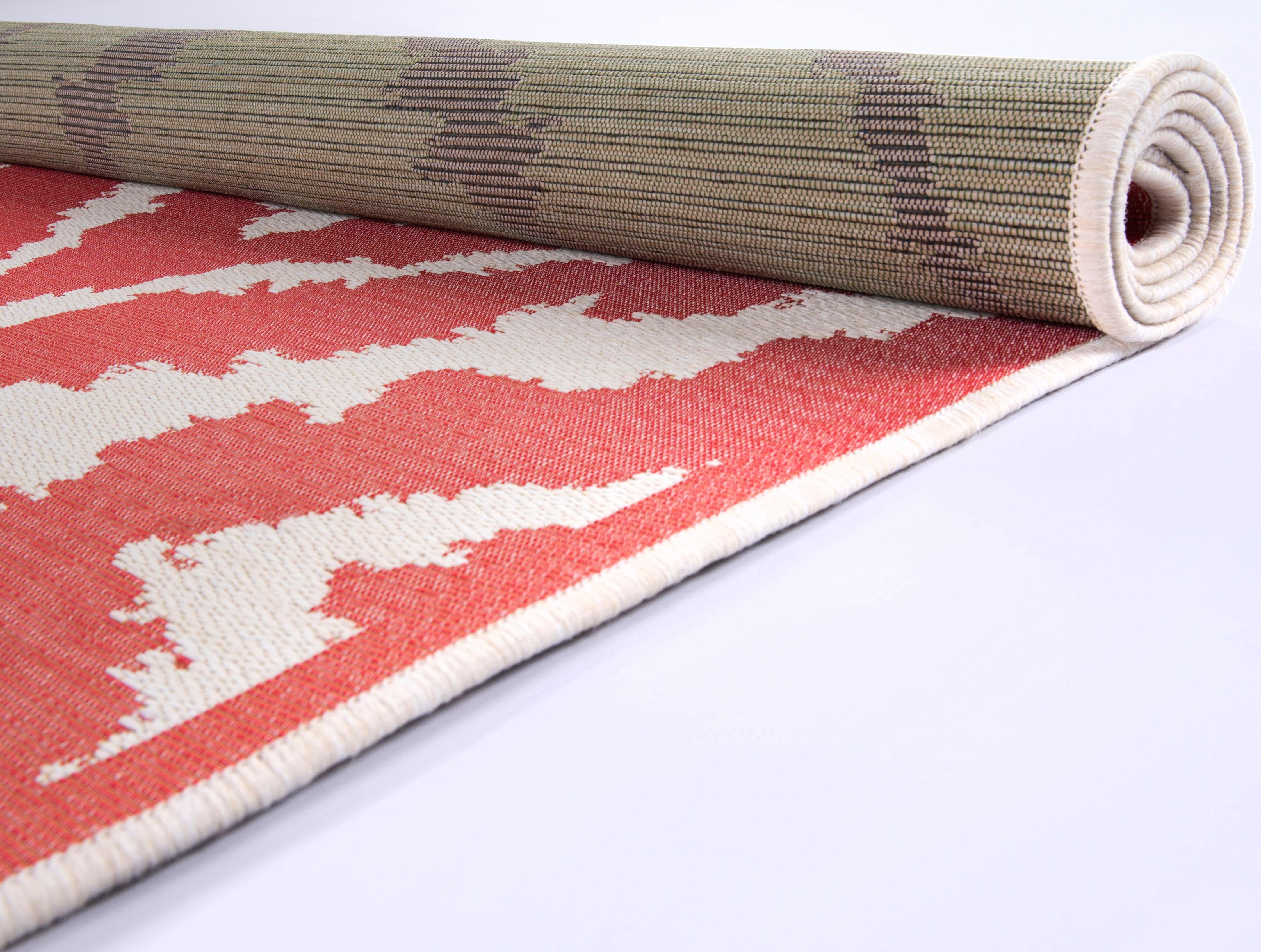 TOM TAILOR HOME Vloerkleed Garden Pattern Platweefsel, modern geruit design, geschikt voor binnen en buiten