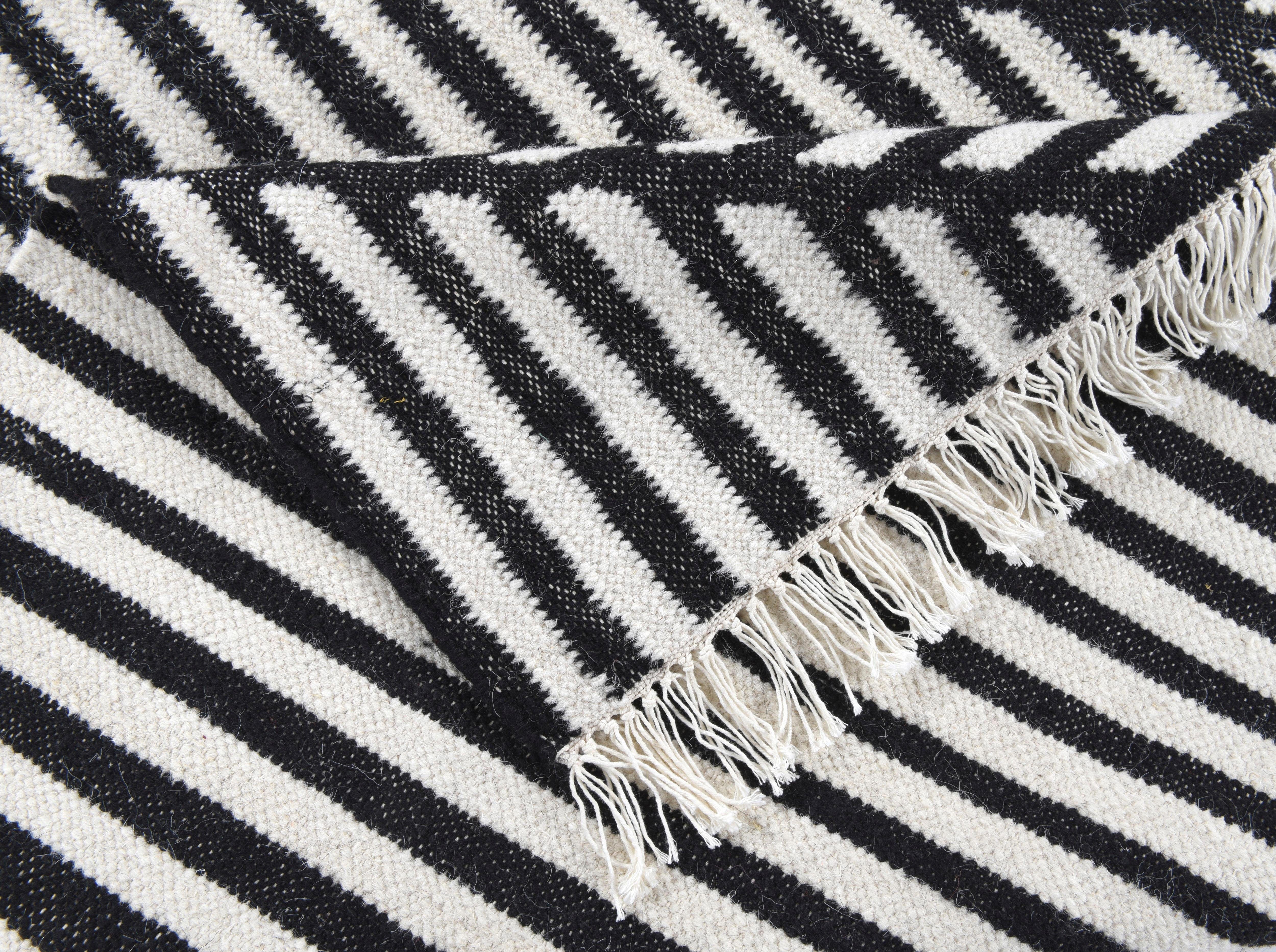 TOM TAILOR HOME Vloerkleed Criss Cross met de hand geweven, met franje, boho-stijl