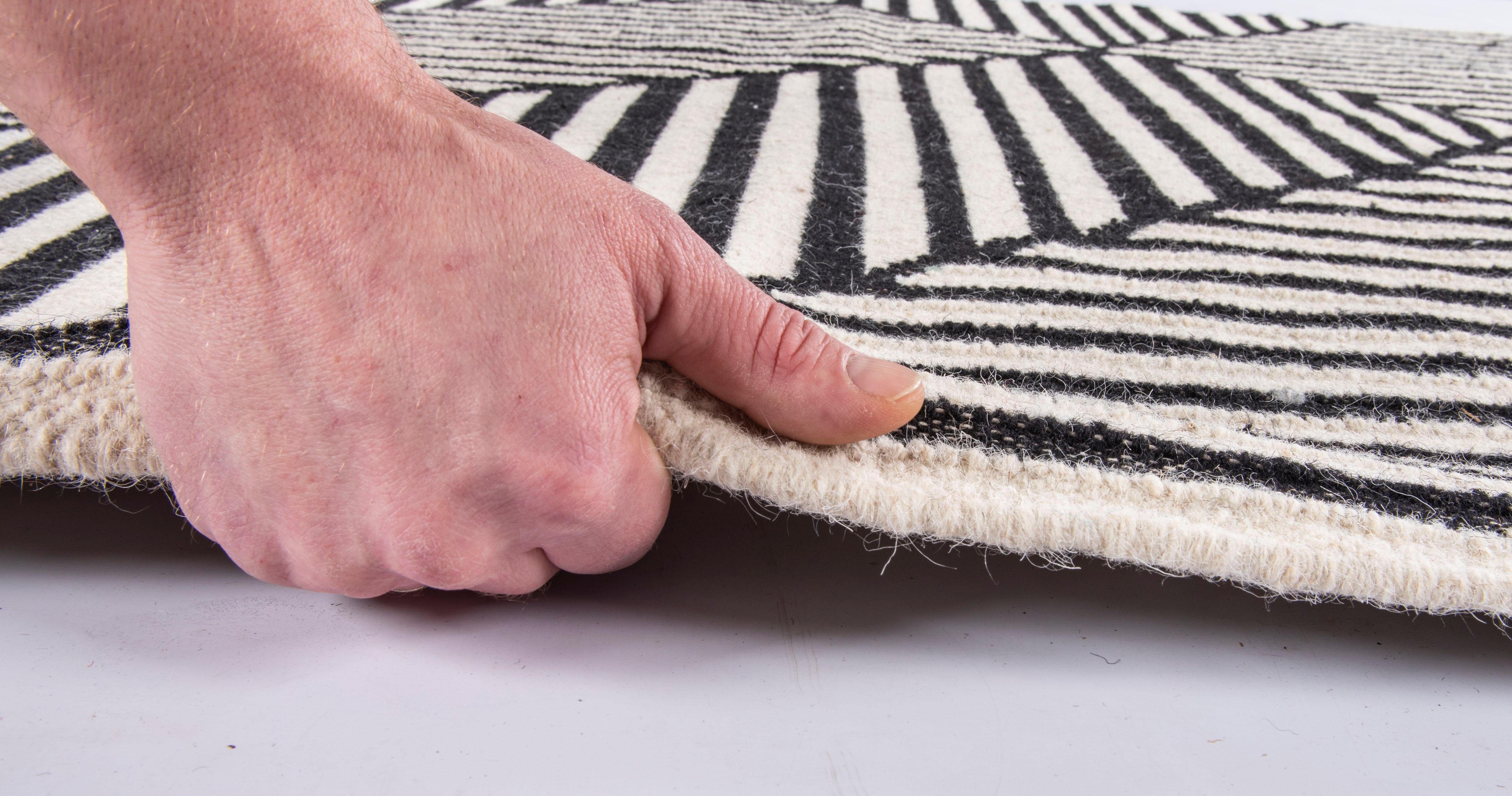 TOM TAILOR HOME Vloerkleed Criss Cross met de hand geweven, met franje, boho-stijl