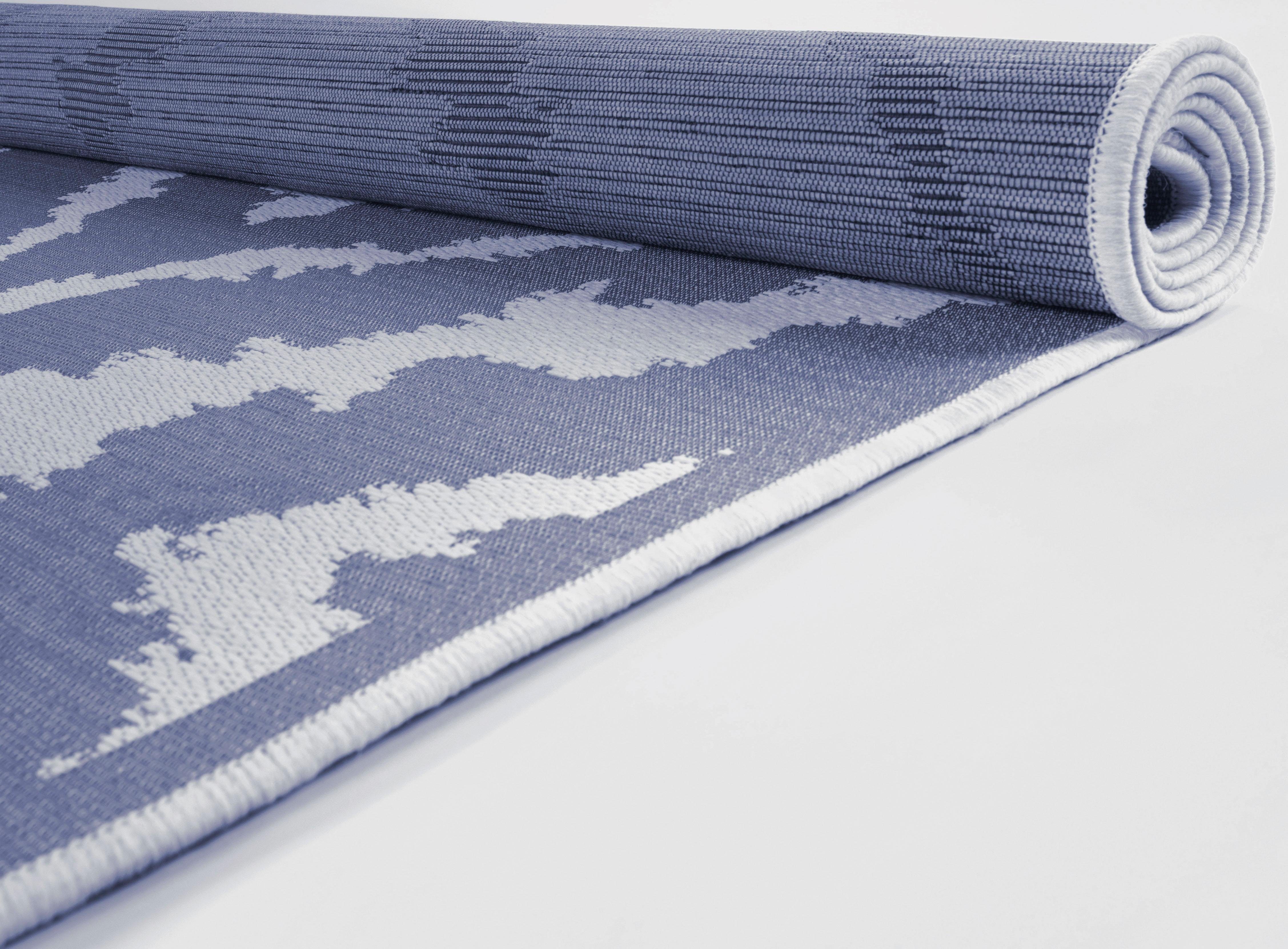 TOM TAILOR HOME Vloerkleed Garden Pattern Platweefsel, modern geruit design, geschikt voor binnen en buiten