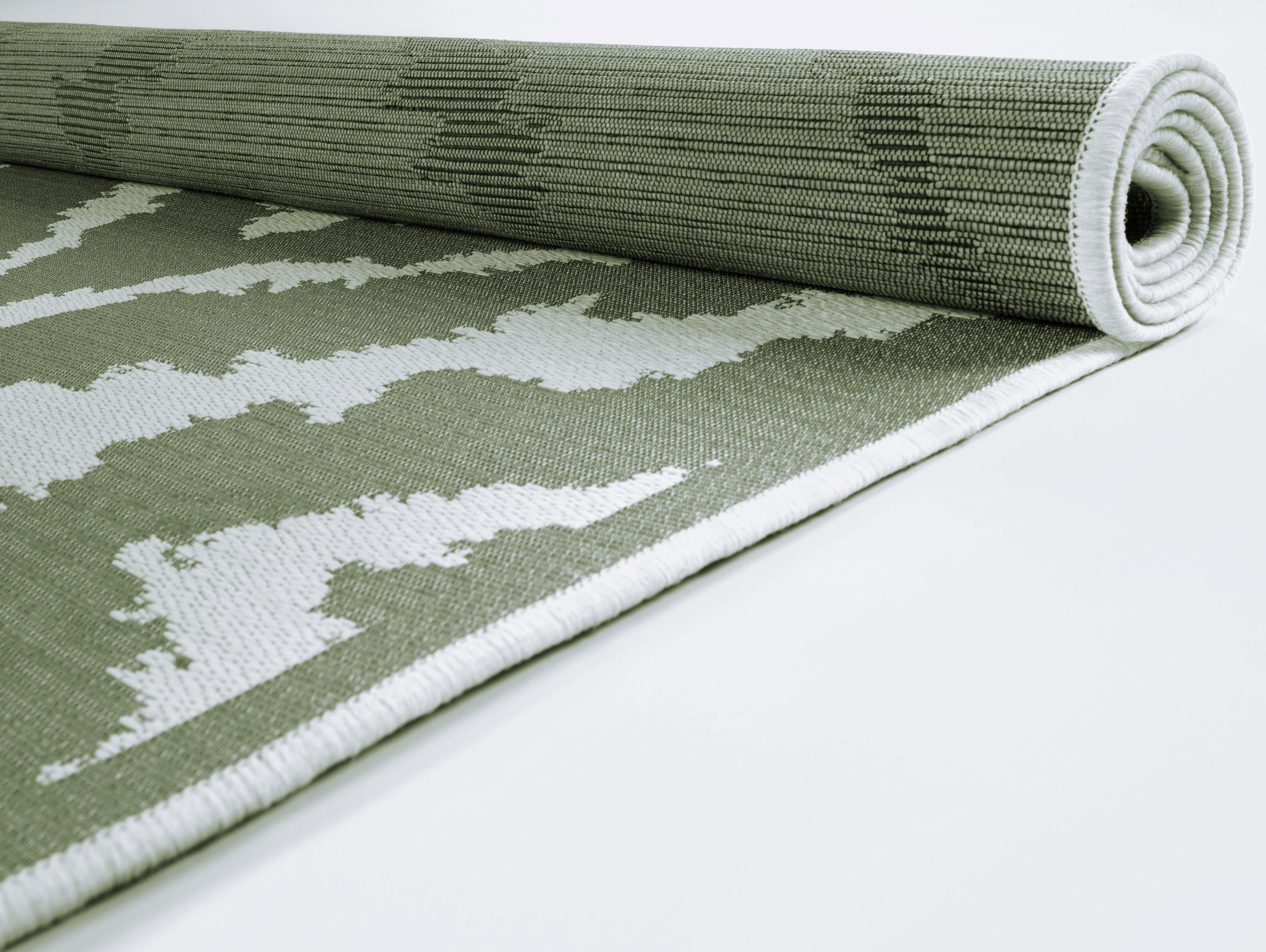 TOM TAILOR HOME Vloerkleed Garden Pattern Platweefsel, modern geruit design, geschikt voor binnen en buiten