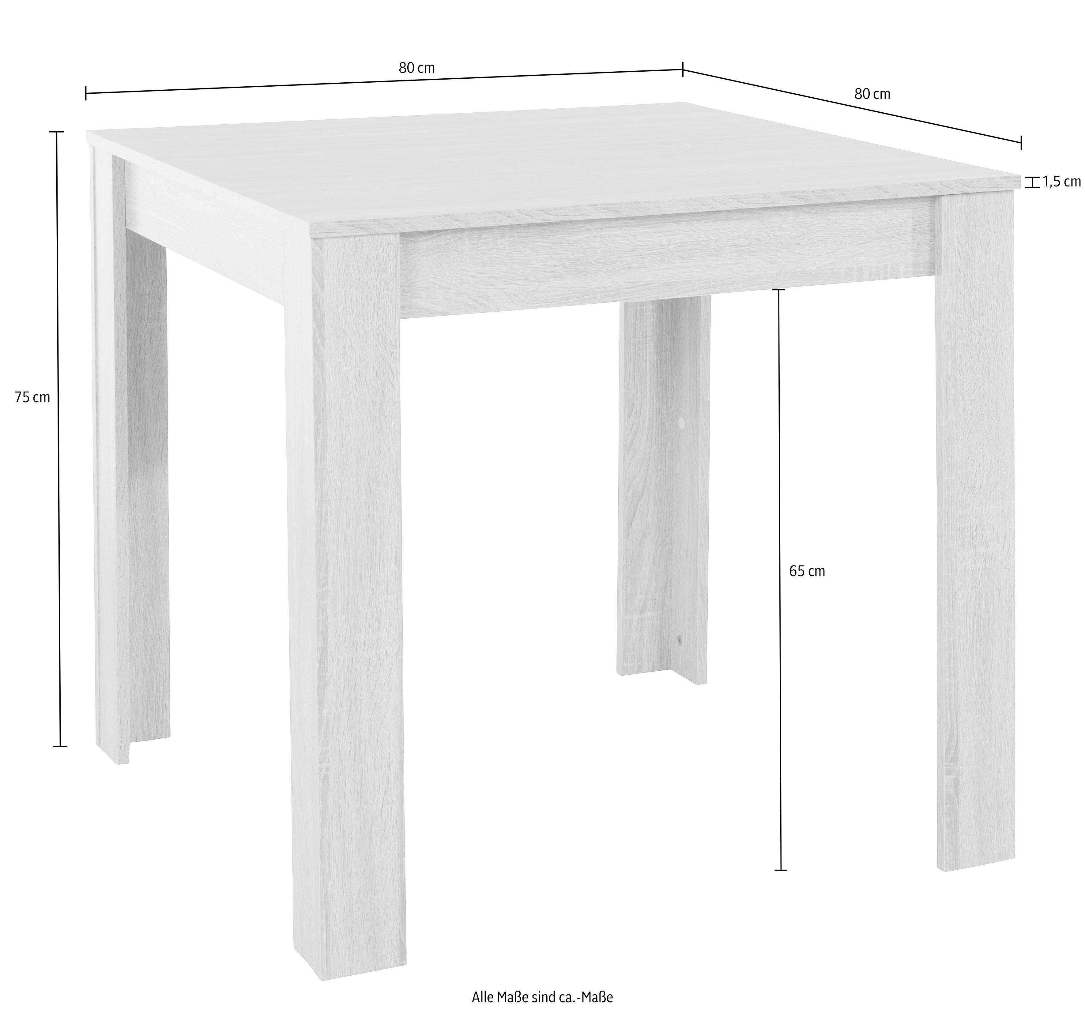 INOSIGN Eettafel Meigh, TOPSELLER! van houtmateriaal, breedte 80 cm