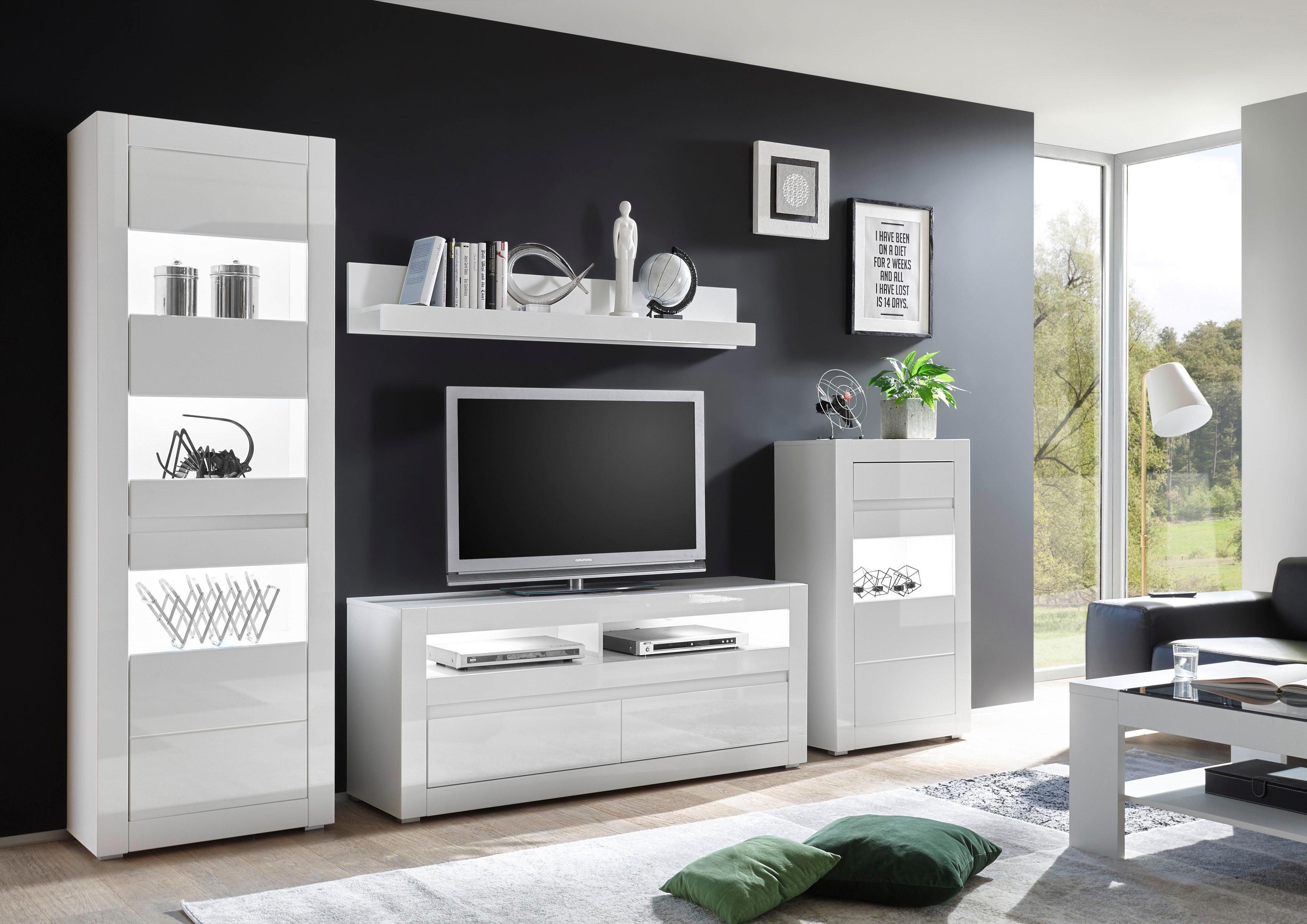 INOSIGN Wandmeubel Carat wordt geleverd met twee latten, 1 x grijs, 1 x wit (set, 4-delig)