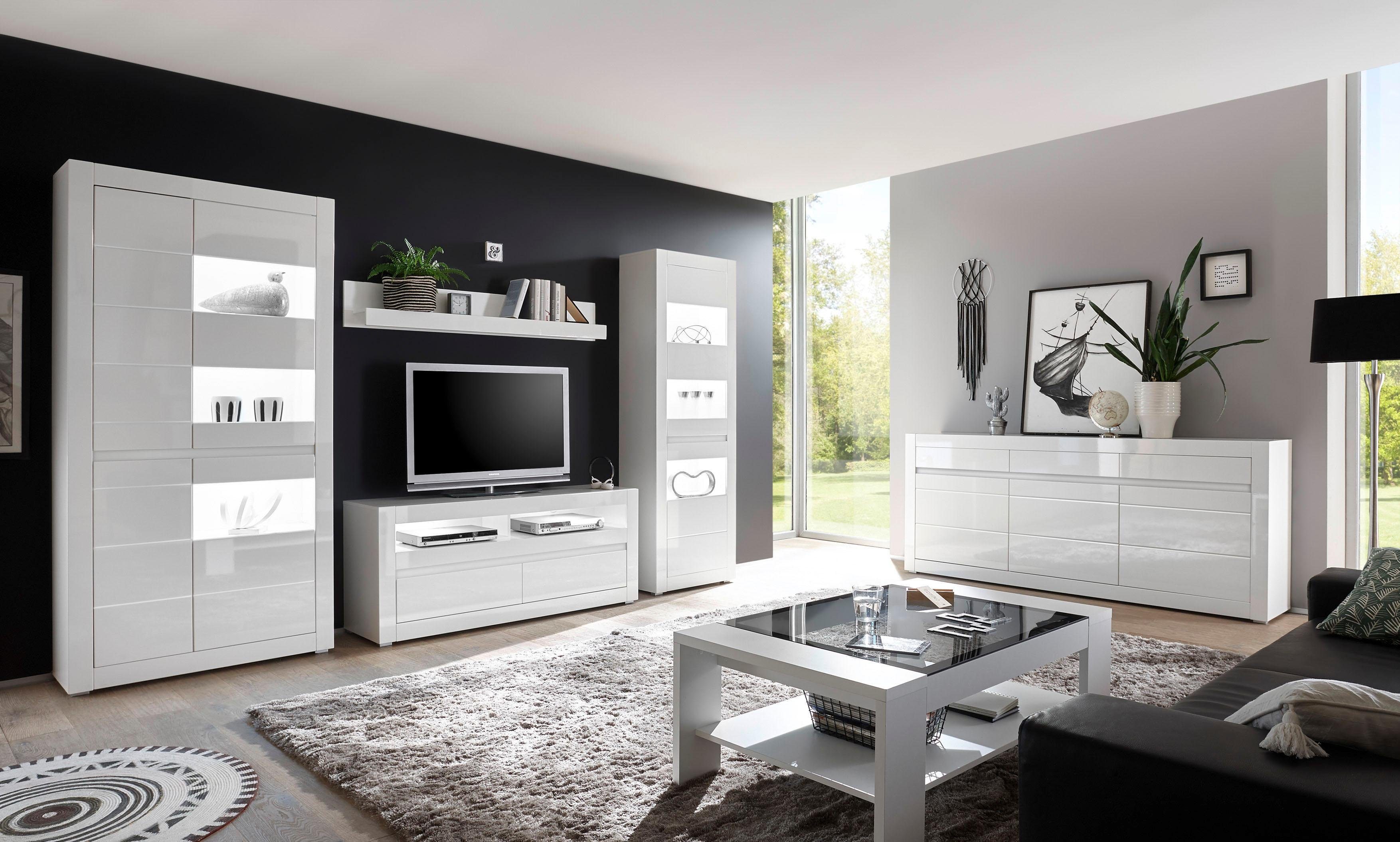 INOSIGN Wandmeubel Carat wordt geleverd met twee latten, 1 x grijs, 1 x wit (set, 4-delig)