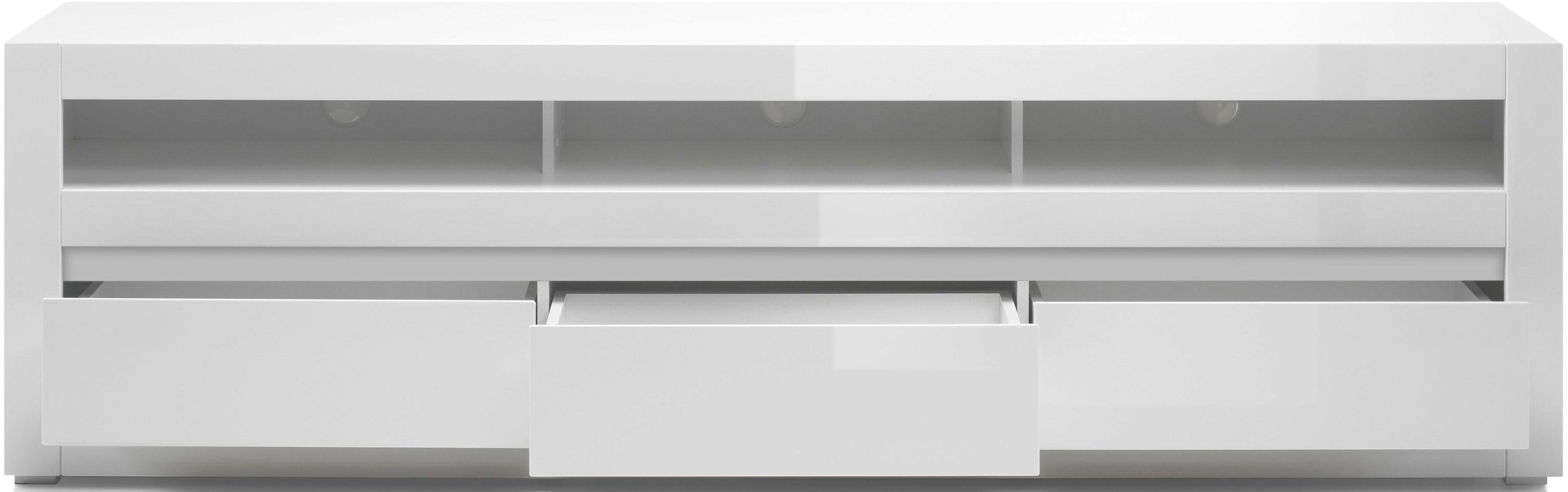 INOSIGN Tv-meubel Carat Breedte 217 cm, sierlijst 1x betonlook en 1x wit