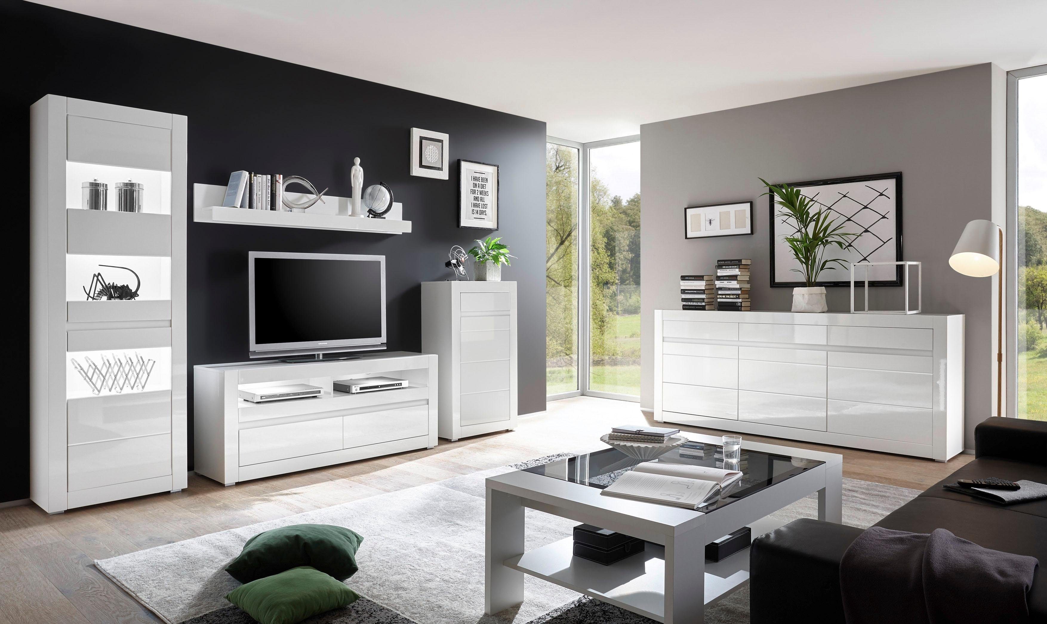 INOSIGN Wandmeubel Carat wordt geleverd met twee latten, 1 x grijs, 1 x wit (set, 4-delig)