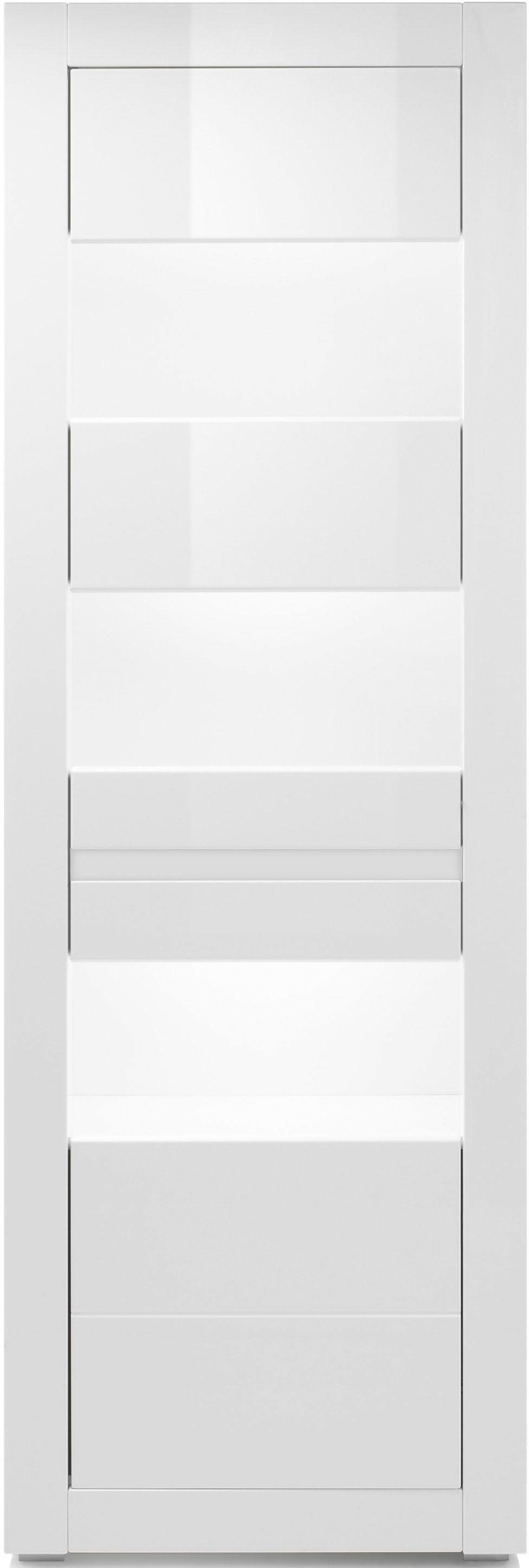 INOSIGN Vitrinekast Carat Hoogte 198 cm, twee latten geleverd, 1 x grijs, 1 x wit