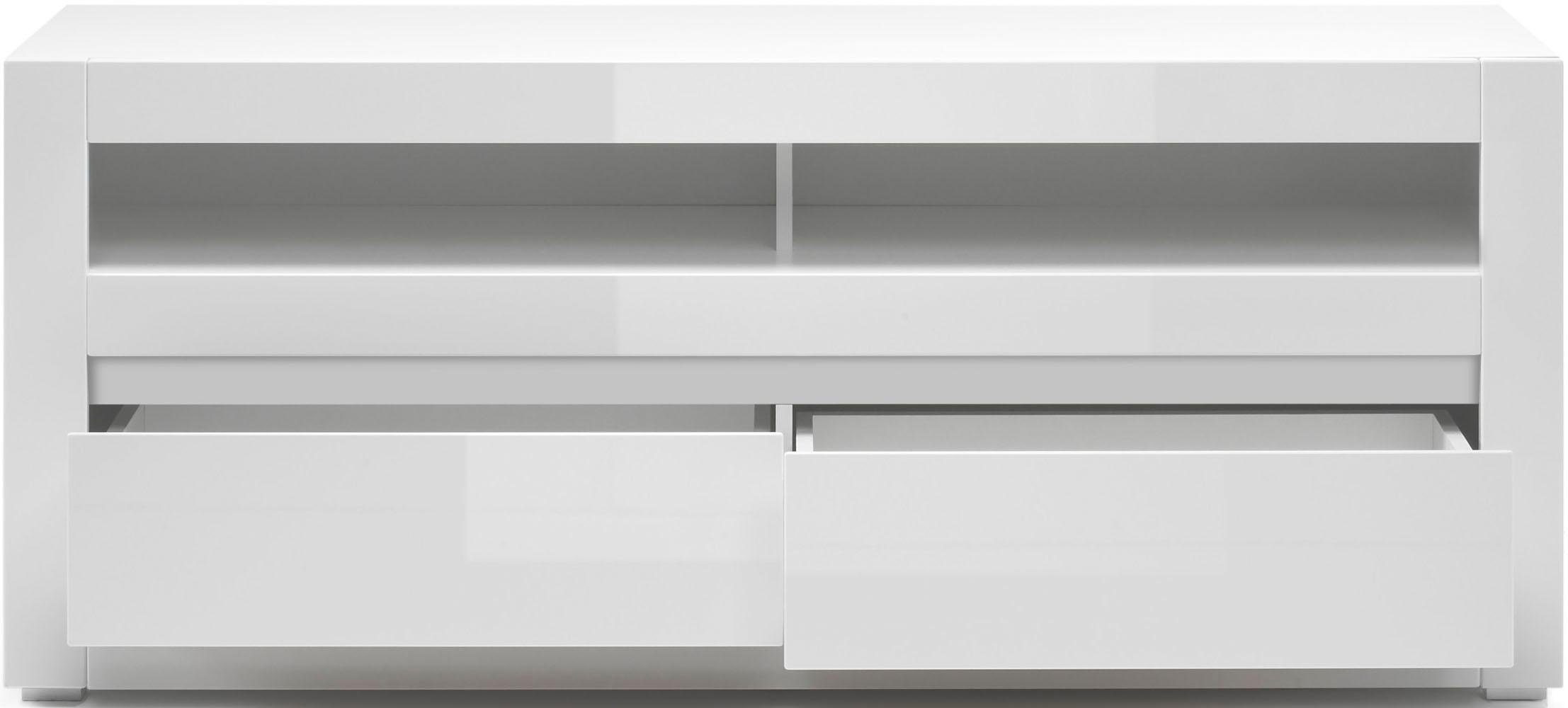 INOSIGN Tv-meubel Carat Breedte 150 cm, wordt geleverd met 2 latten (wit en grijs)