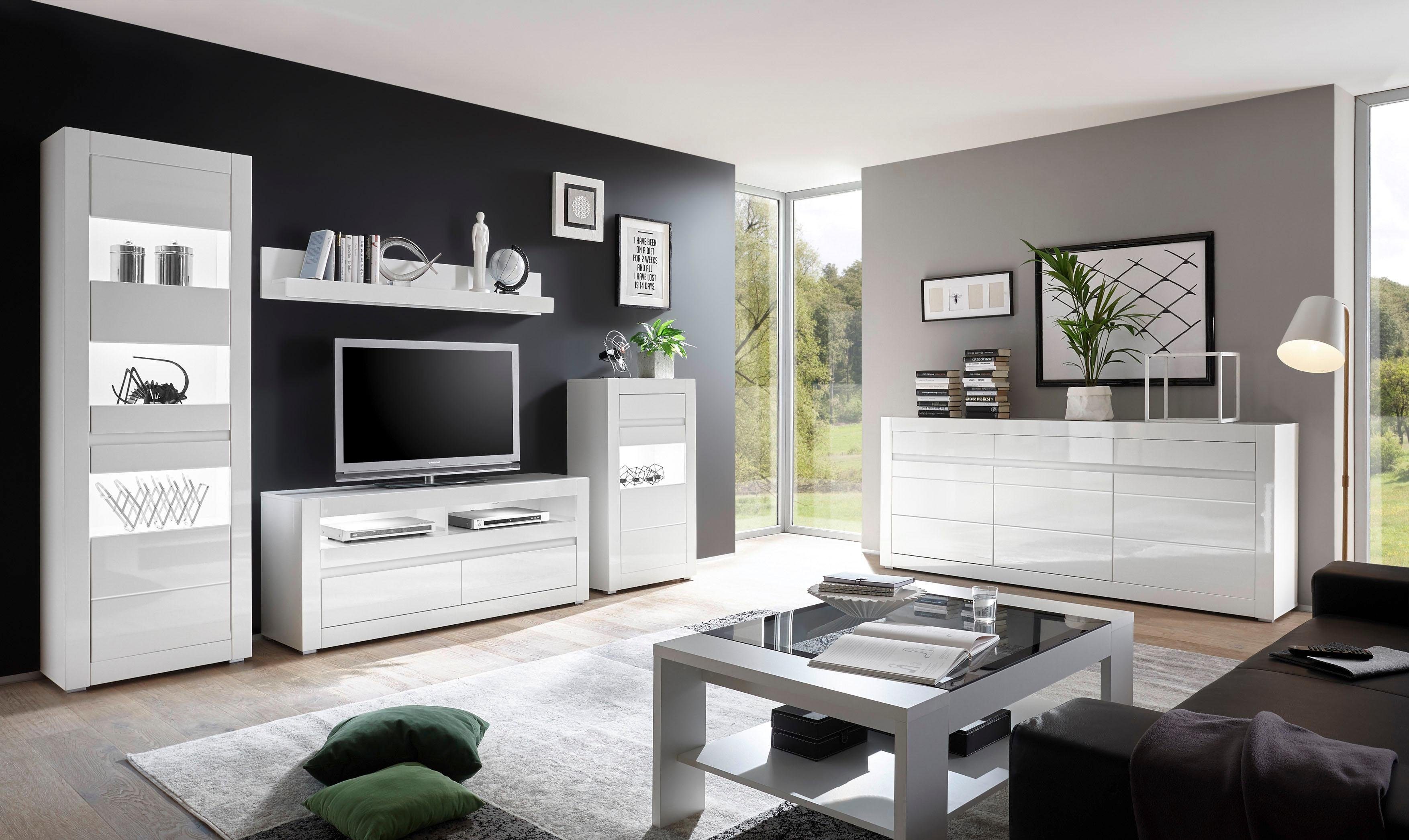 INOSIGN Wandmeubel Carat wordt geleverd met twee latten, 1 x grijs, 1 x wit (set, 4-delig)