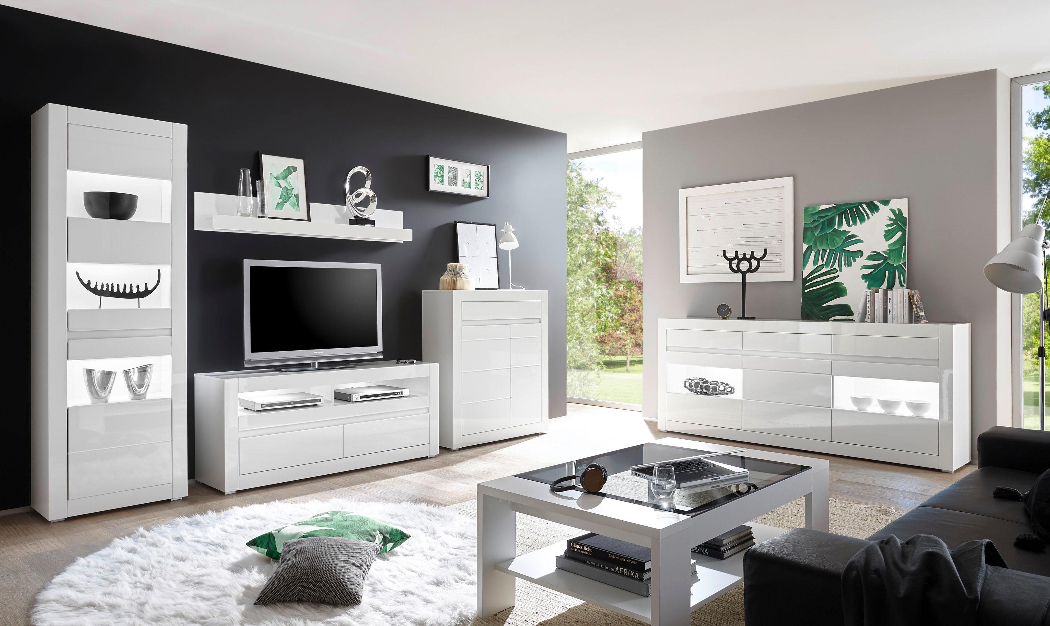 INOSIGN Wandmeubel Carat wordt geleverd met twee latten, 1 x grijs, 1 x wit (set, 4-delig)