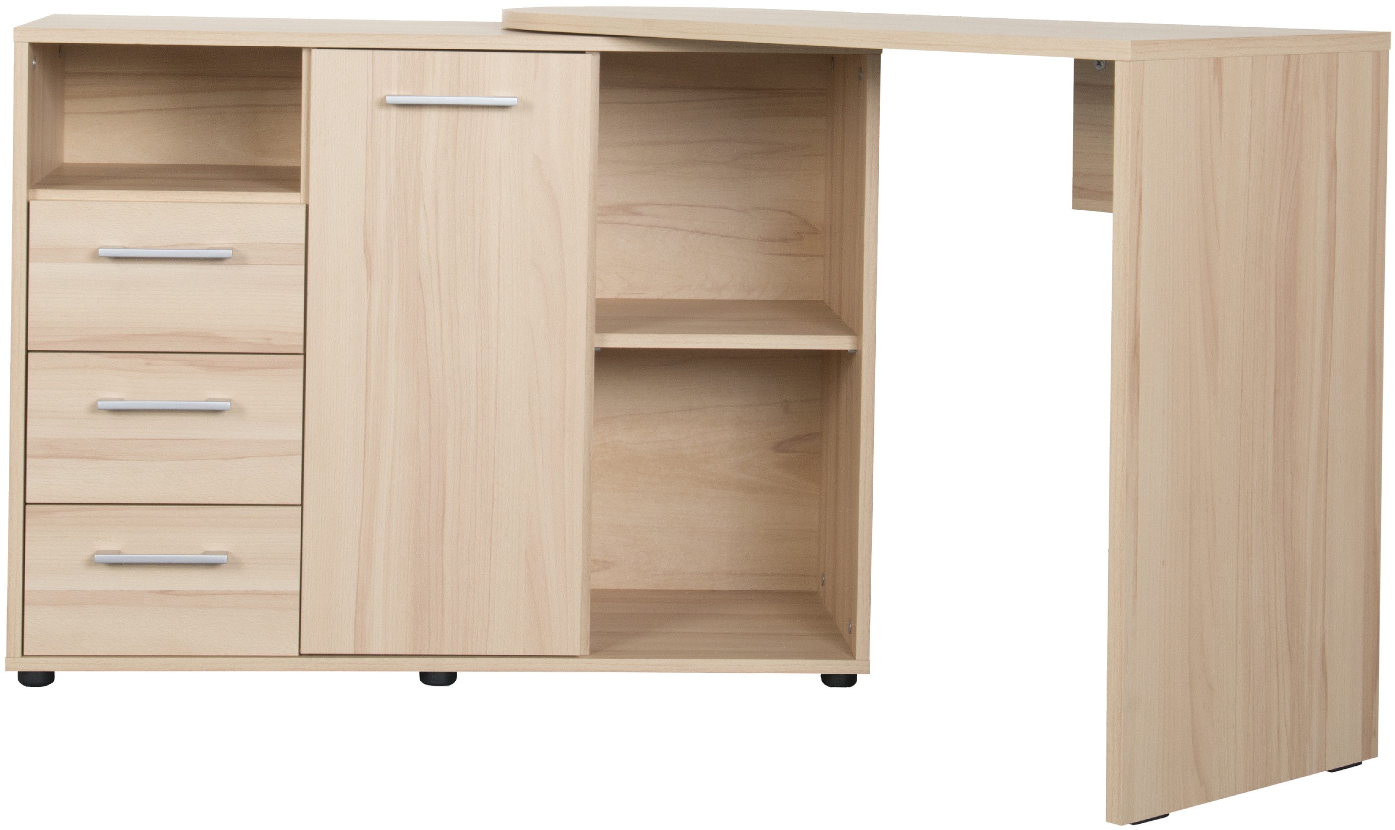 VOGL Möbelfabrik Bureau draaibaar tafelblad, ruimtebesparend, made in germany