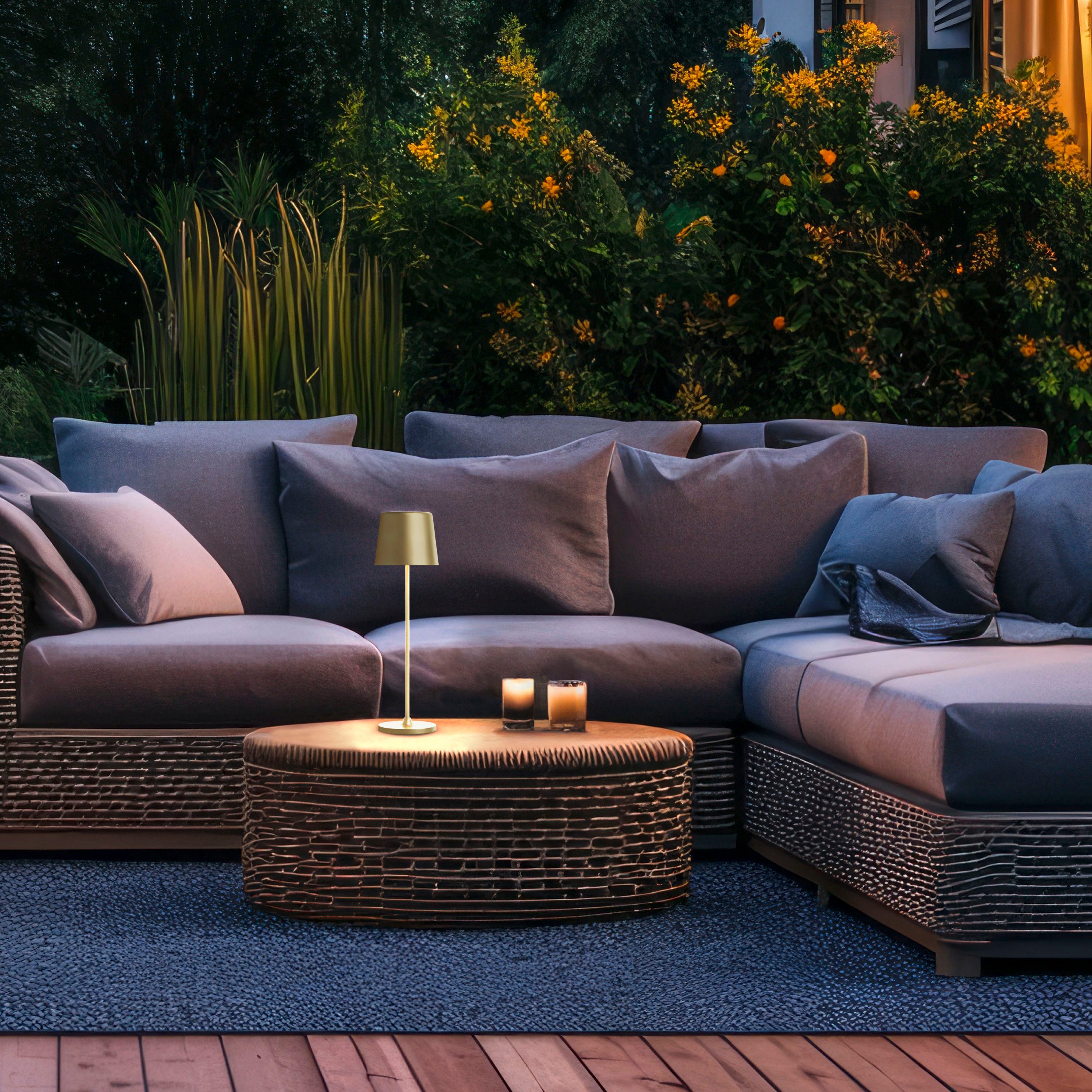 Brilliant Leuchten Led-tafellamp Kaami - mobiele LED buiten tafellamp