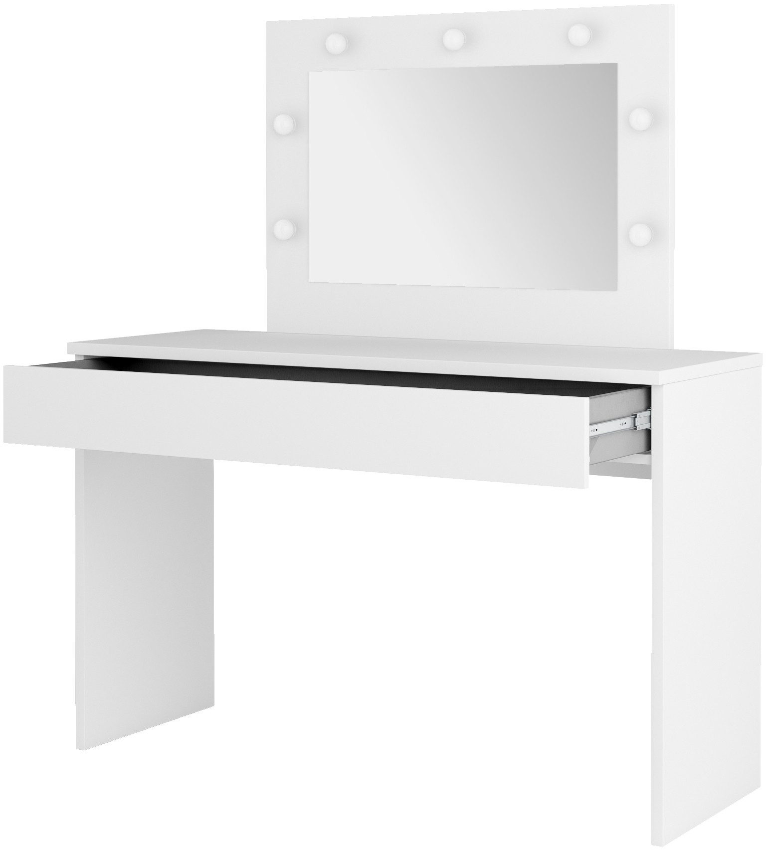 INOSIGN Make-uptafel Eva, kaptafel cosmeticatafel 1 lade met led verlichting, 118x135x42cm, gemaakt in europa