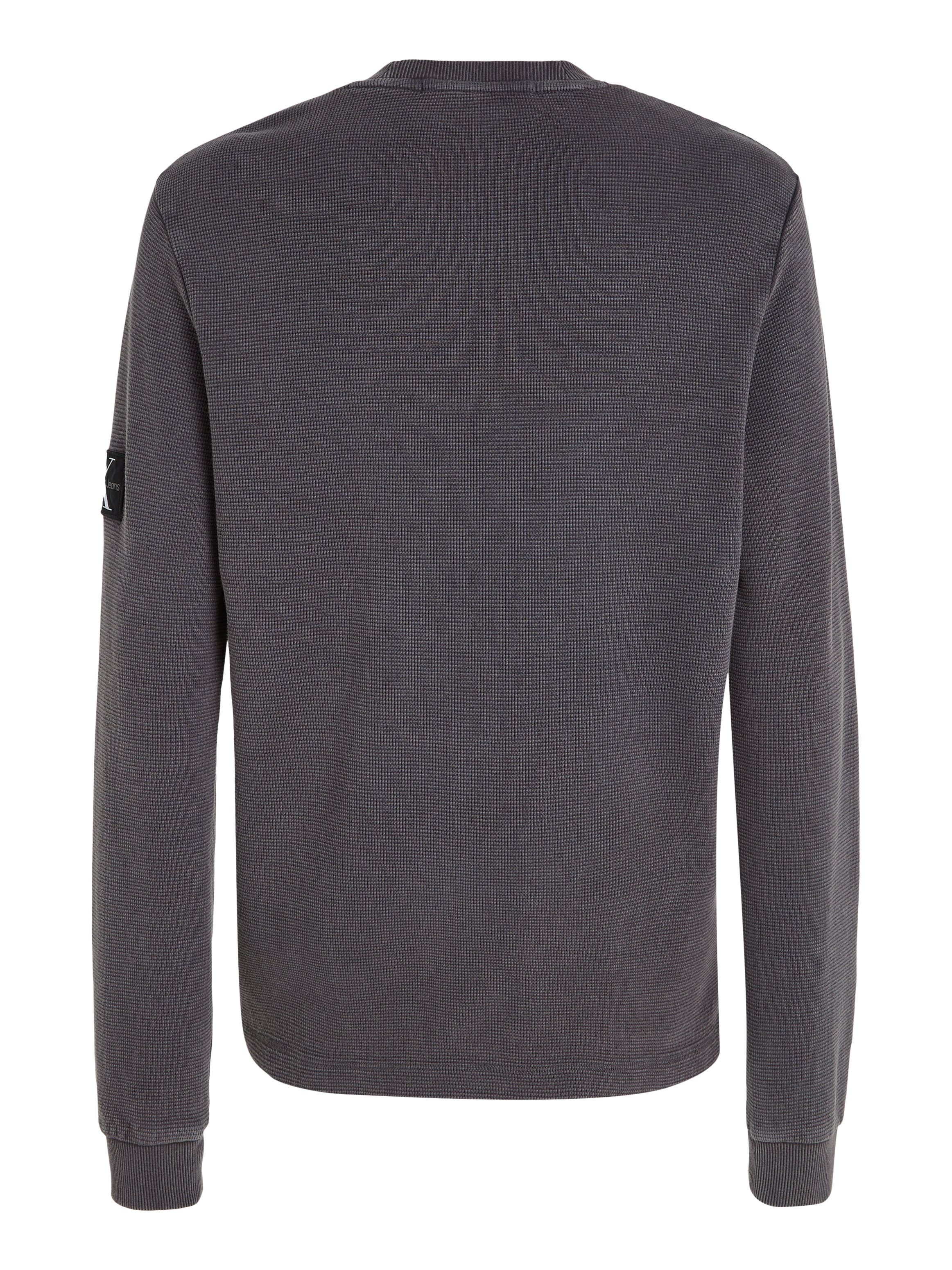 Calvin Klein Shirt met lange mouwen WASHED BADGE WAFFLE LS TEE