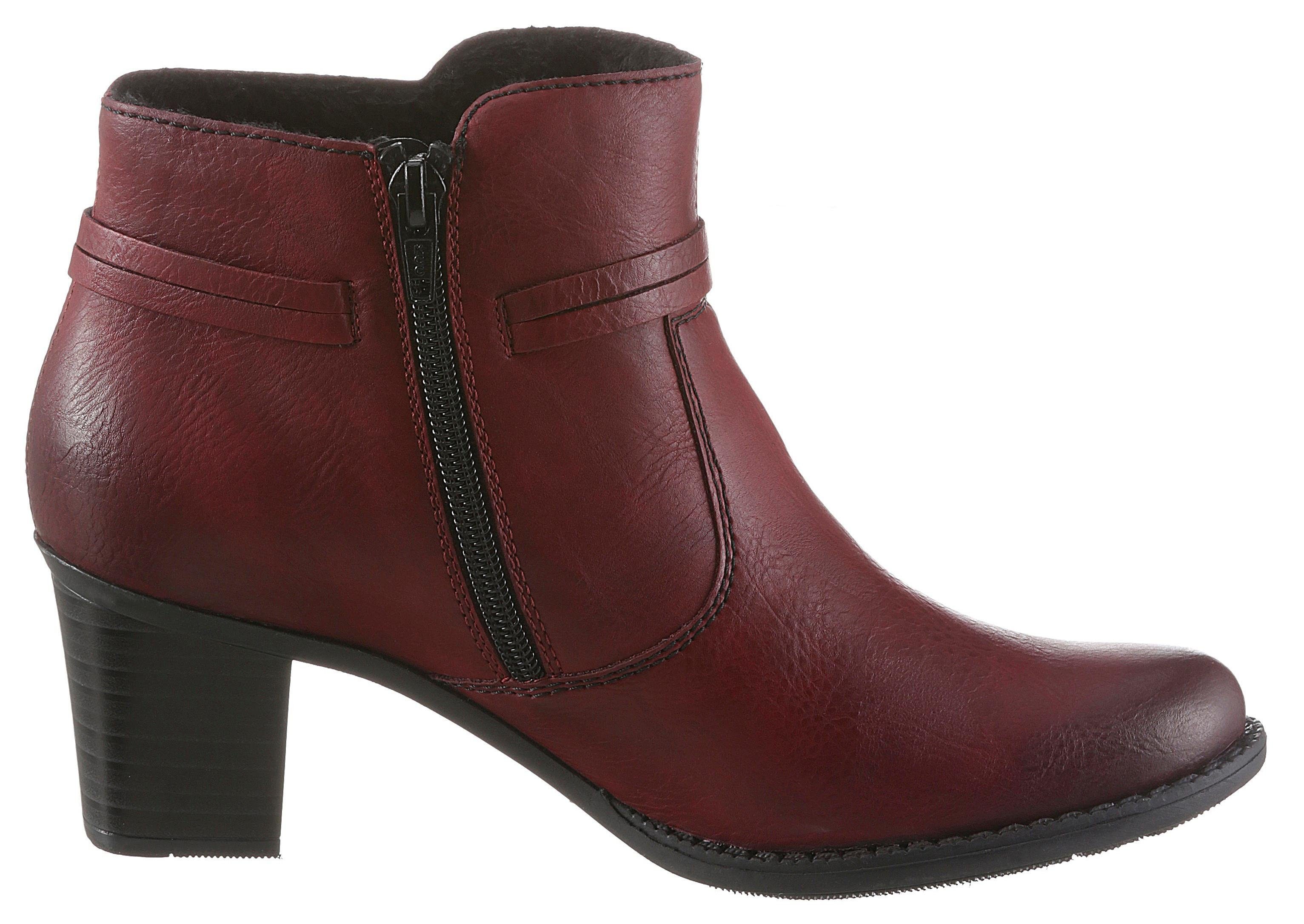 Rieker Enkellaarsjes Hak Bordeaux Bordeaux - Tassenshoponline.nl