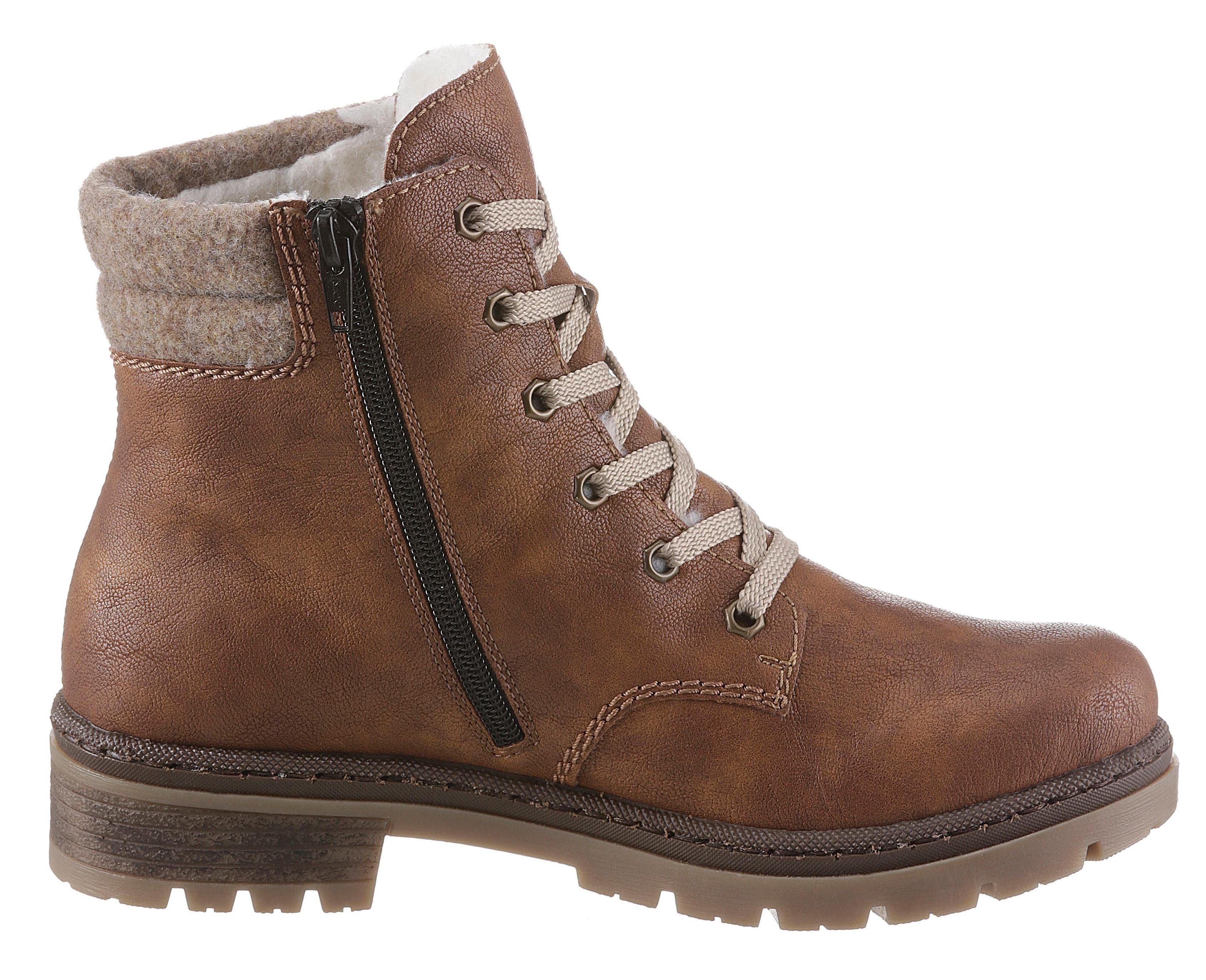 Rieker Winterlaarzen winterenkellaars, blokhak, in trendy used-look