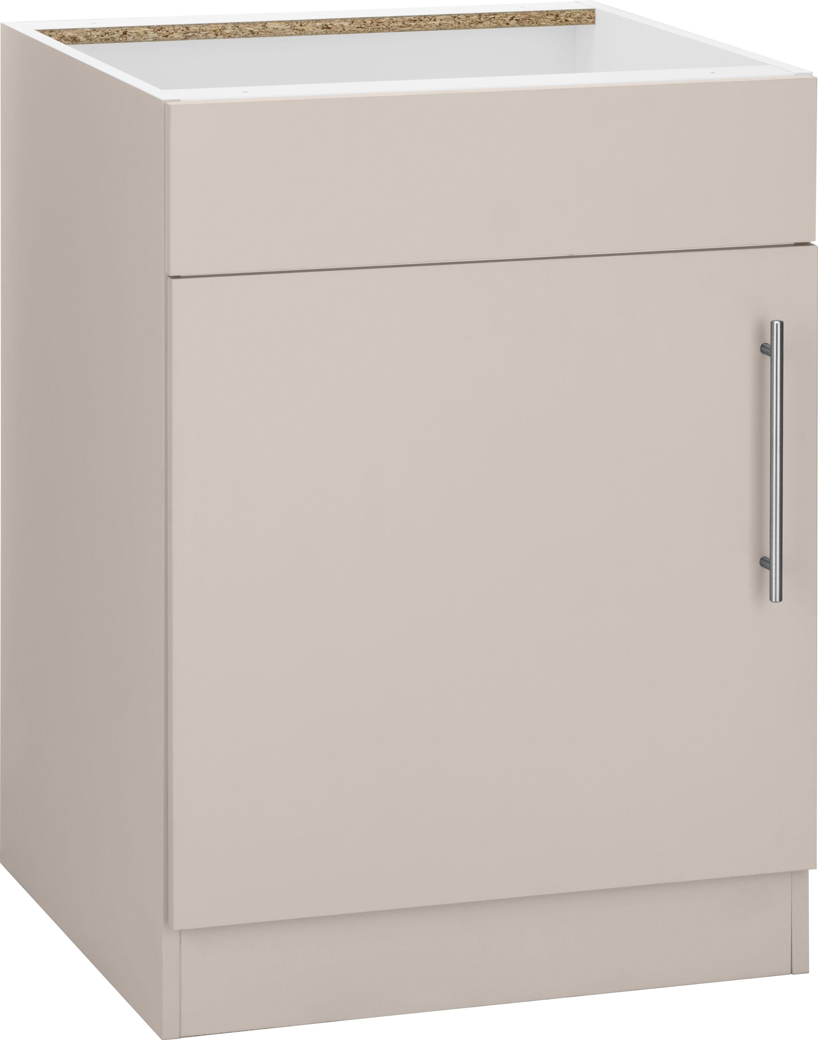 wiho Küchen Gootsteenkast Cali 60 cm breed, zonder werkblad gootsteenkasten beige