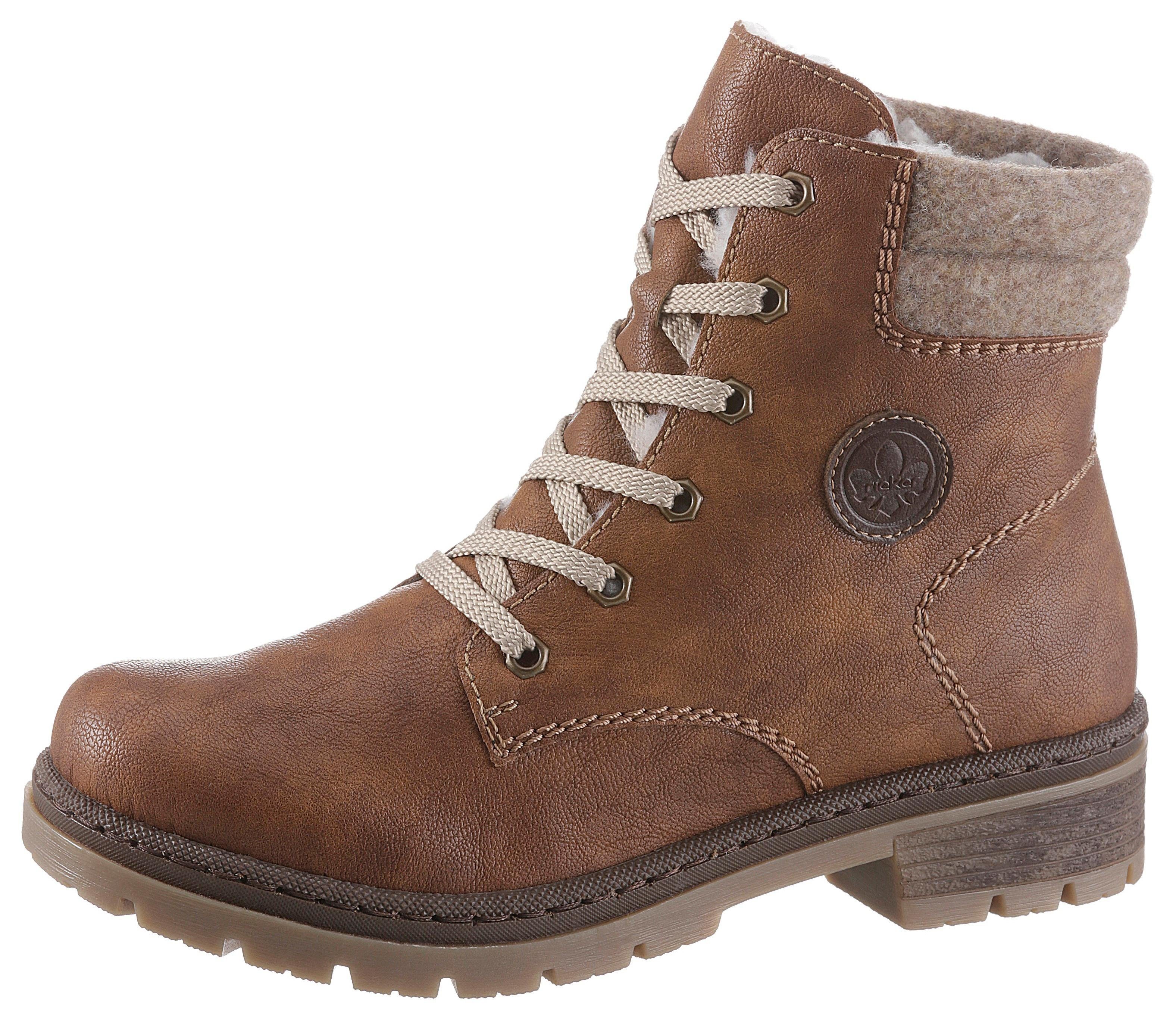 Rieker Winterlaarzen winterenkellaars, blokhak, in trendy used-look