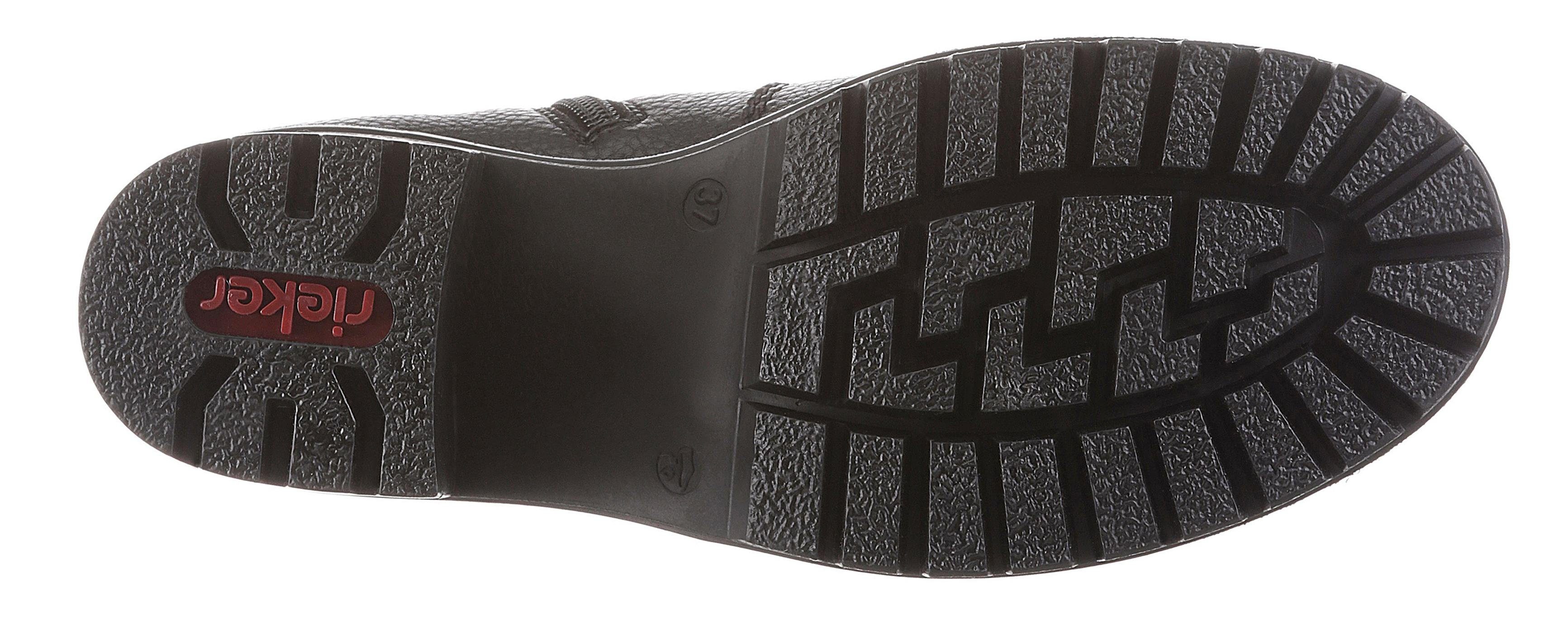 Rieker Chelsea-boots , enkellaarsjes, boots, blokhak, met structuur op het bovenmateriaal