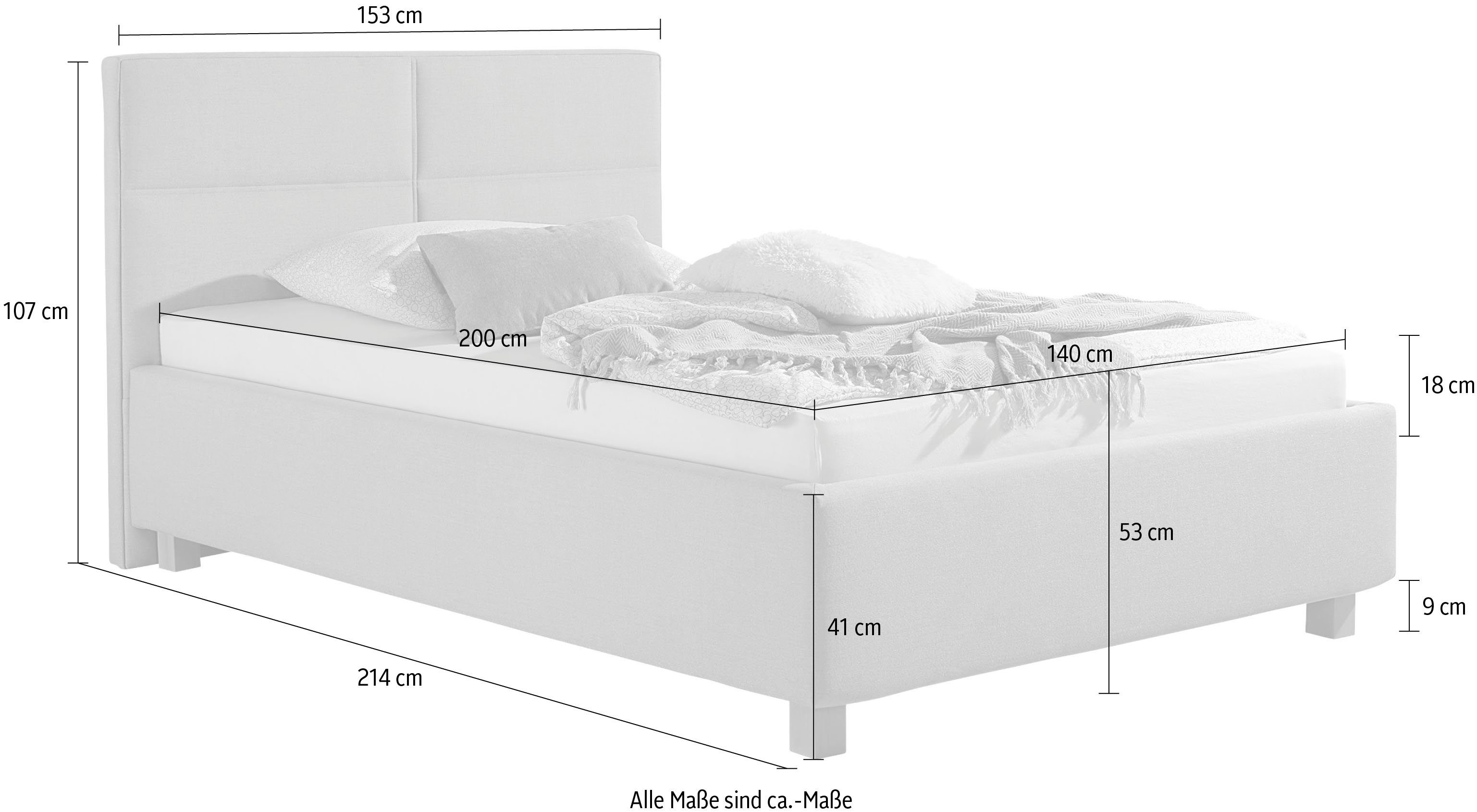Maintal Gestoffeerd bed inclusief bedkist