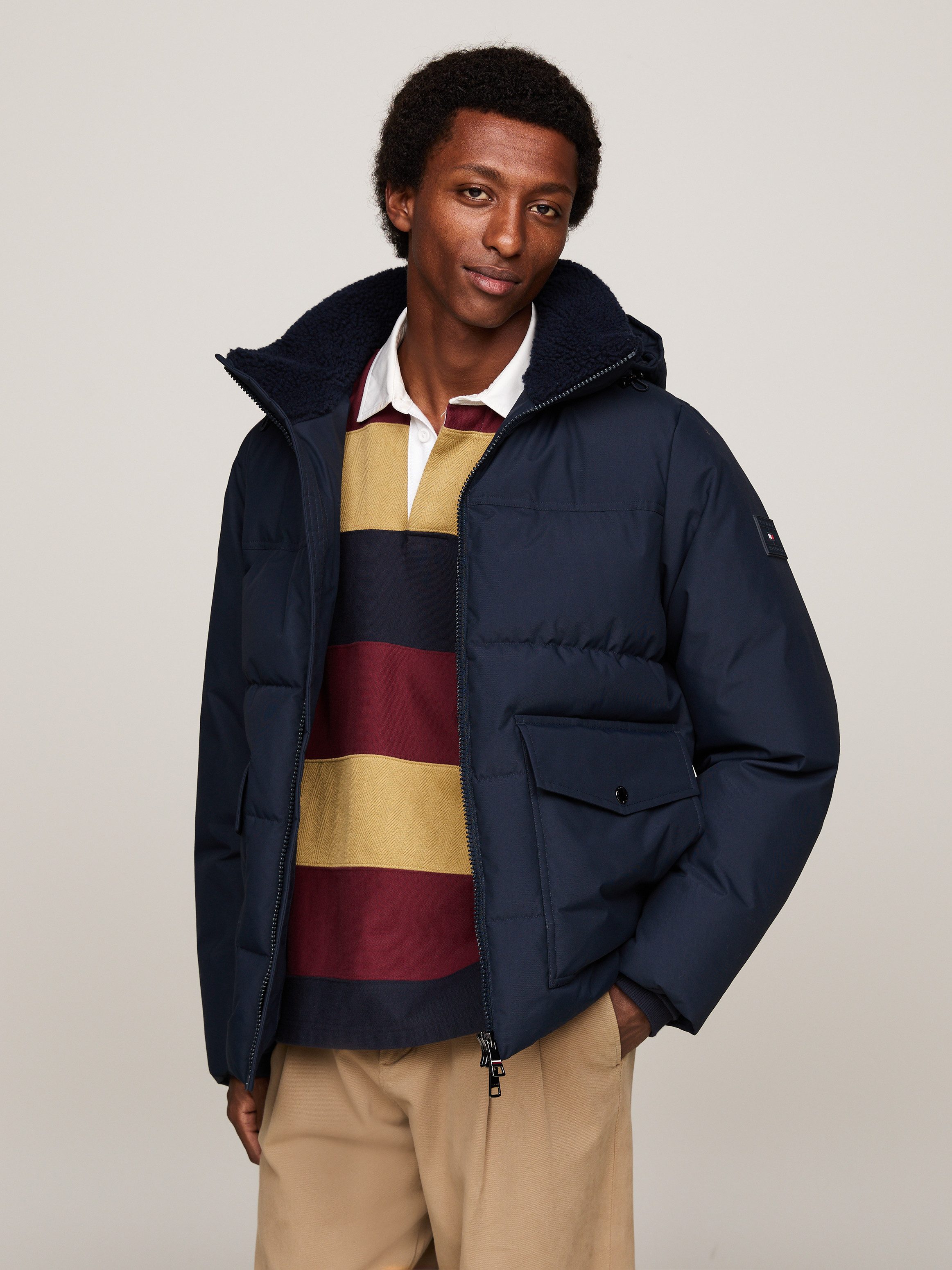 Tommy Hilfiger Parka ROCKIE UTILITY HOODED JACKET Afneembare capuchon met koord 2-weg rits
