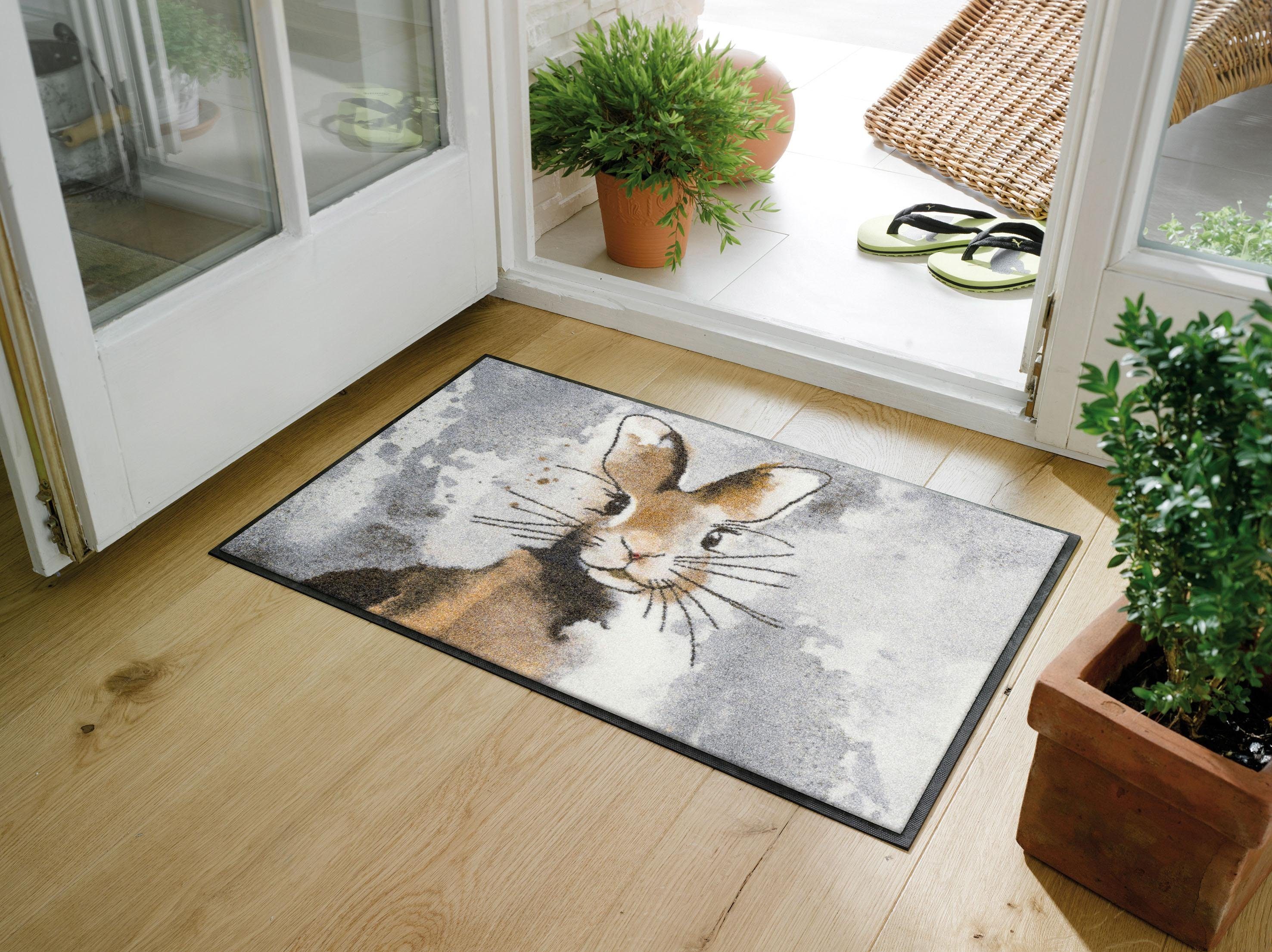wash+dry by Kleen-Tex Mat Hopps Inloopmat, antislip, geschikt voor binnen en buiten, wasbaar