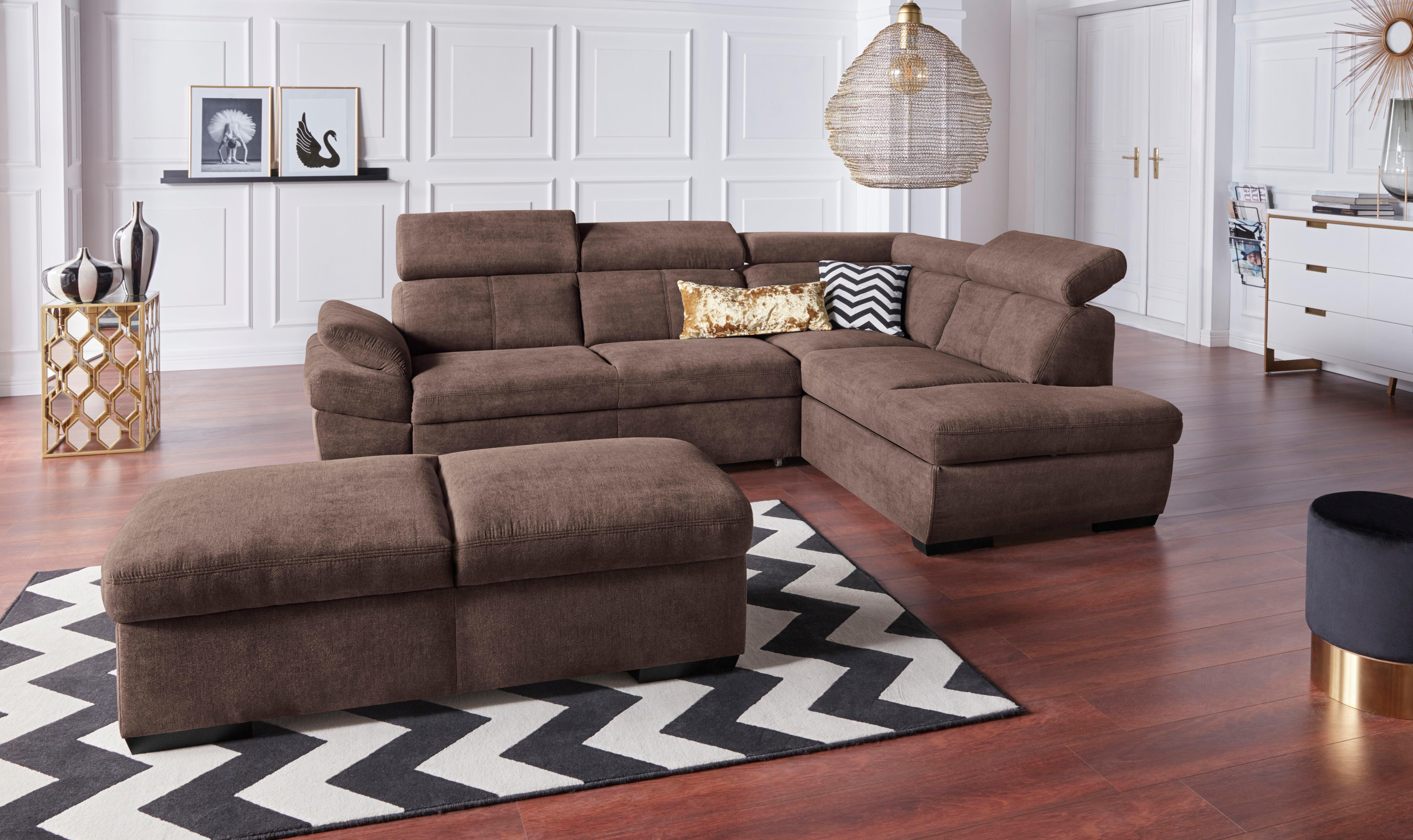 exxpo - sofa fashion Hocker Salerno, bankkruk met geweldig zitcomfort