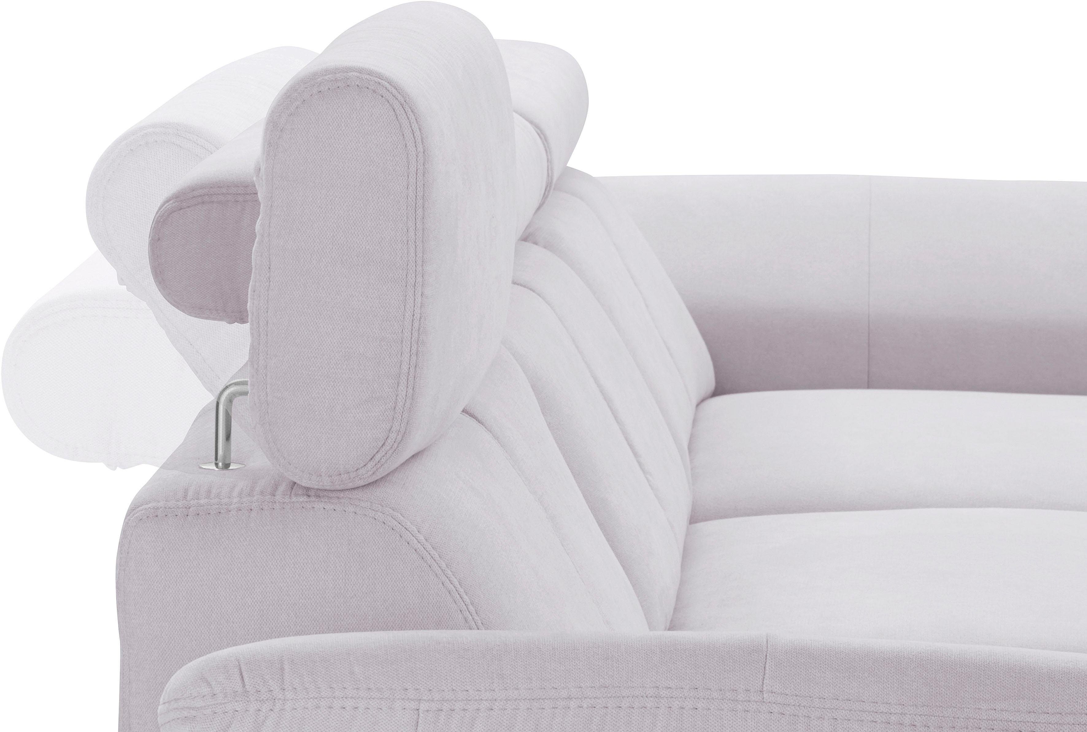 exxpo - sofa fashion Hoekbank Salerno, incl. hoofd- en armdeelverstelling, elegant & comfortabel, L-vorm