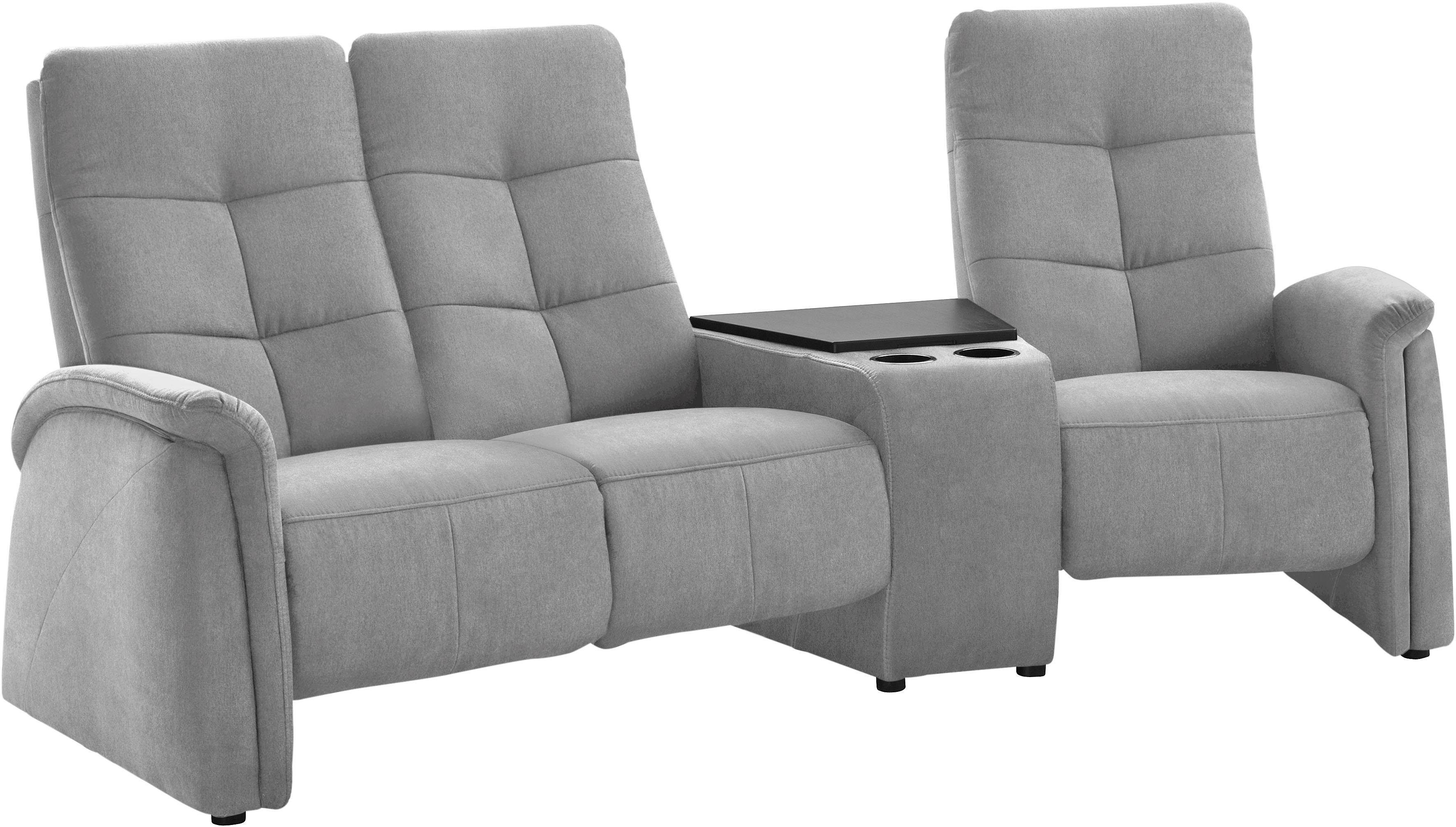 exxpo - sofa fashion 3-zitsbank Tivoli, bioscoopsofa met relaxfunctie, met bijzettafel en opbergruimte