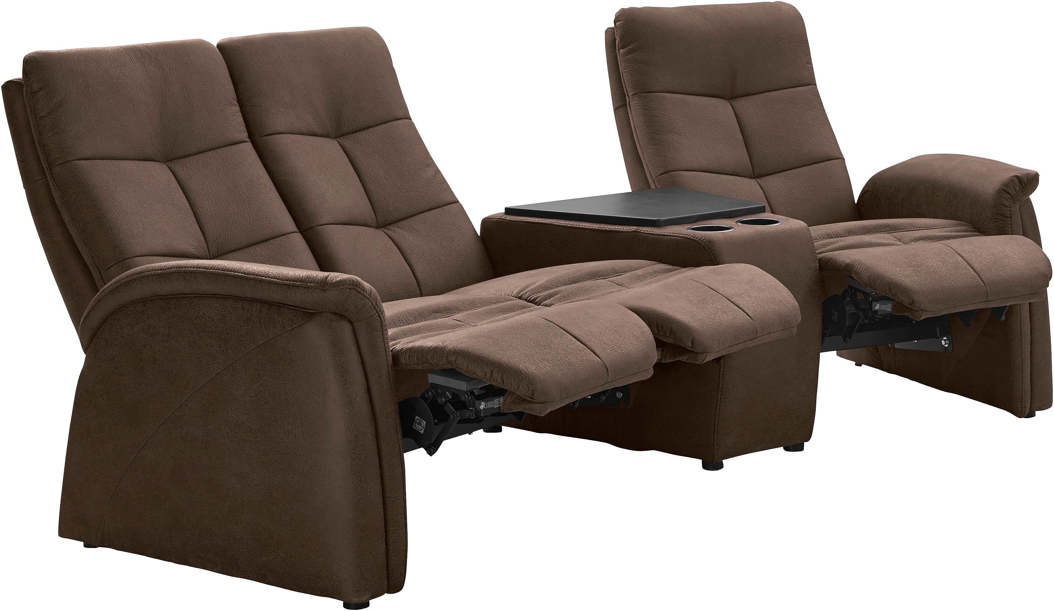 exxpo - sofa fashion 3-zitsbank Tivoli, bioscoopsofa met relaxfunctie, met bijzettafel en opbergruimte
