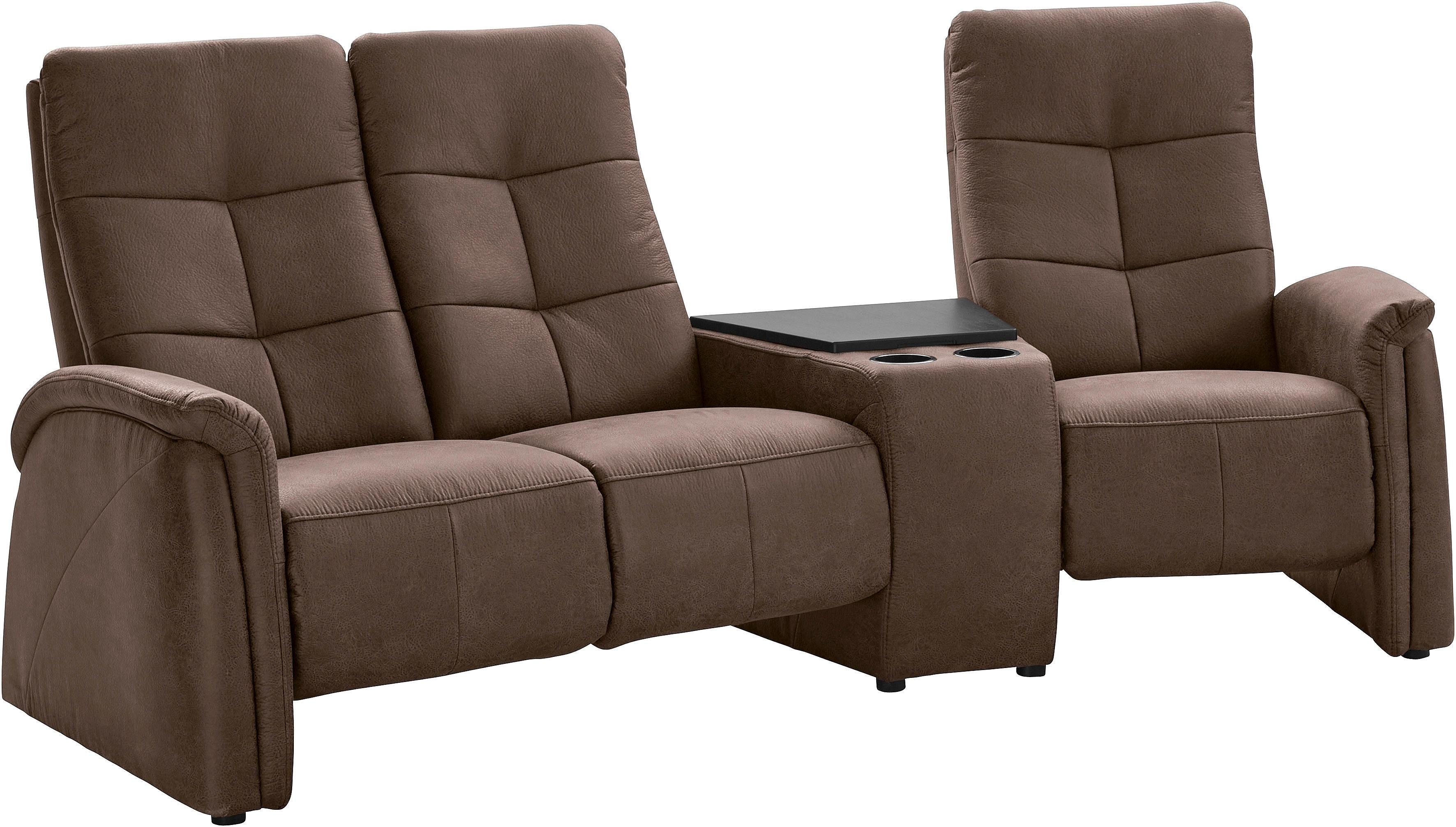 exxpo - sofa fashion 3-zitsbank Tivoli, bioscoopsofa met relaxfunctie, met bijzettafel en opbergruimte