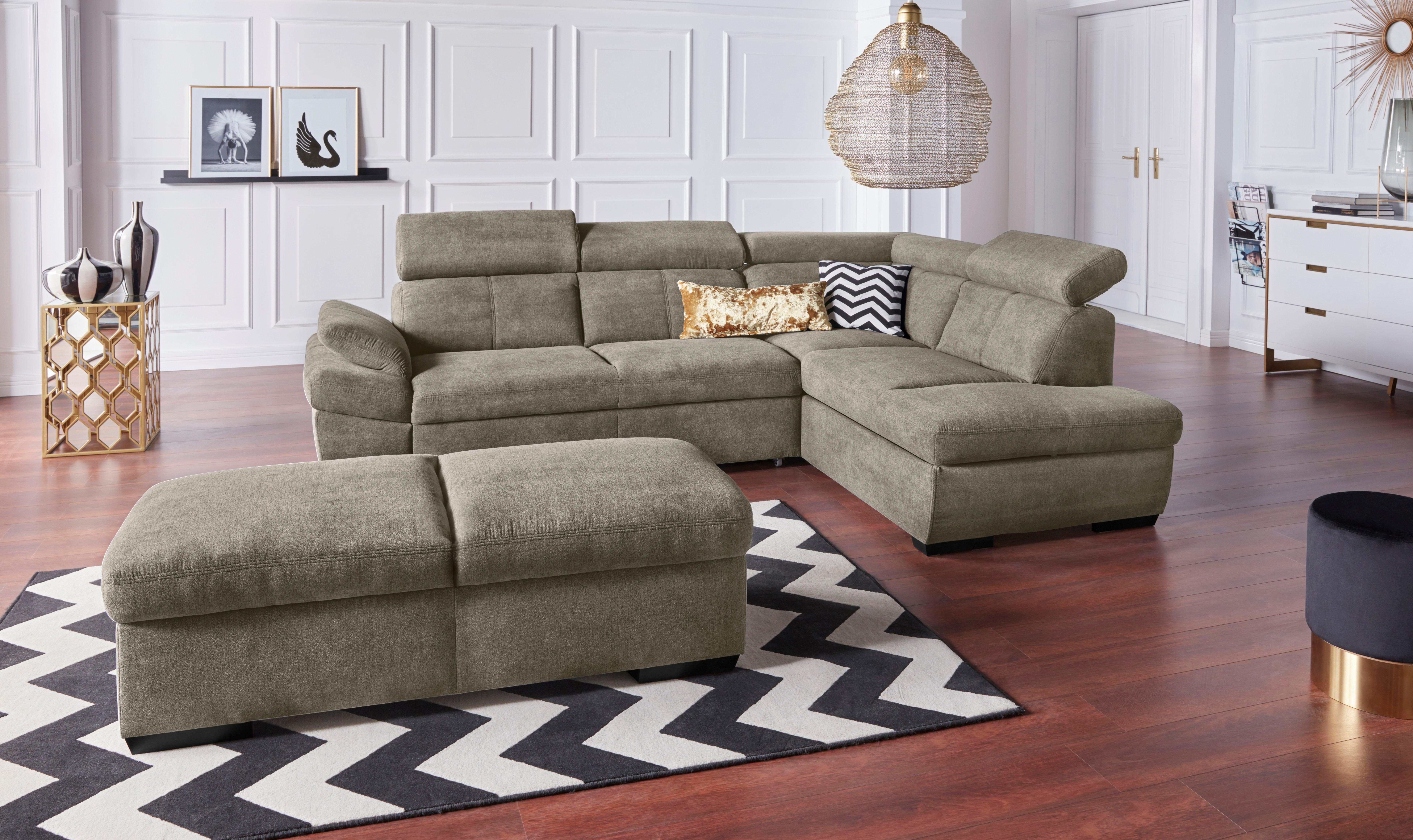 exxpo - sofa fashion Hocker Salerno, bankkruk met geweldig zitcomfort
