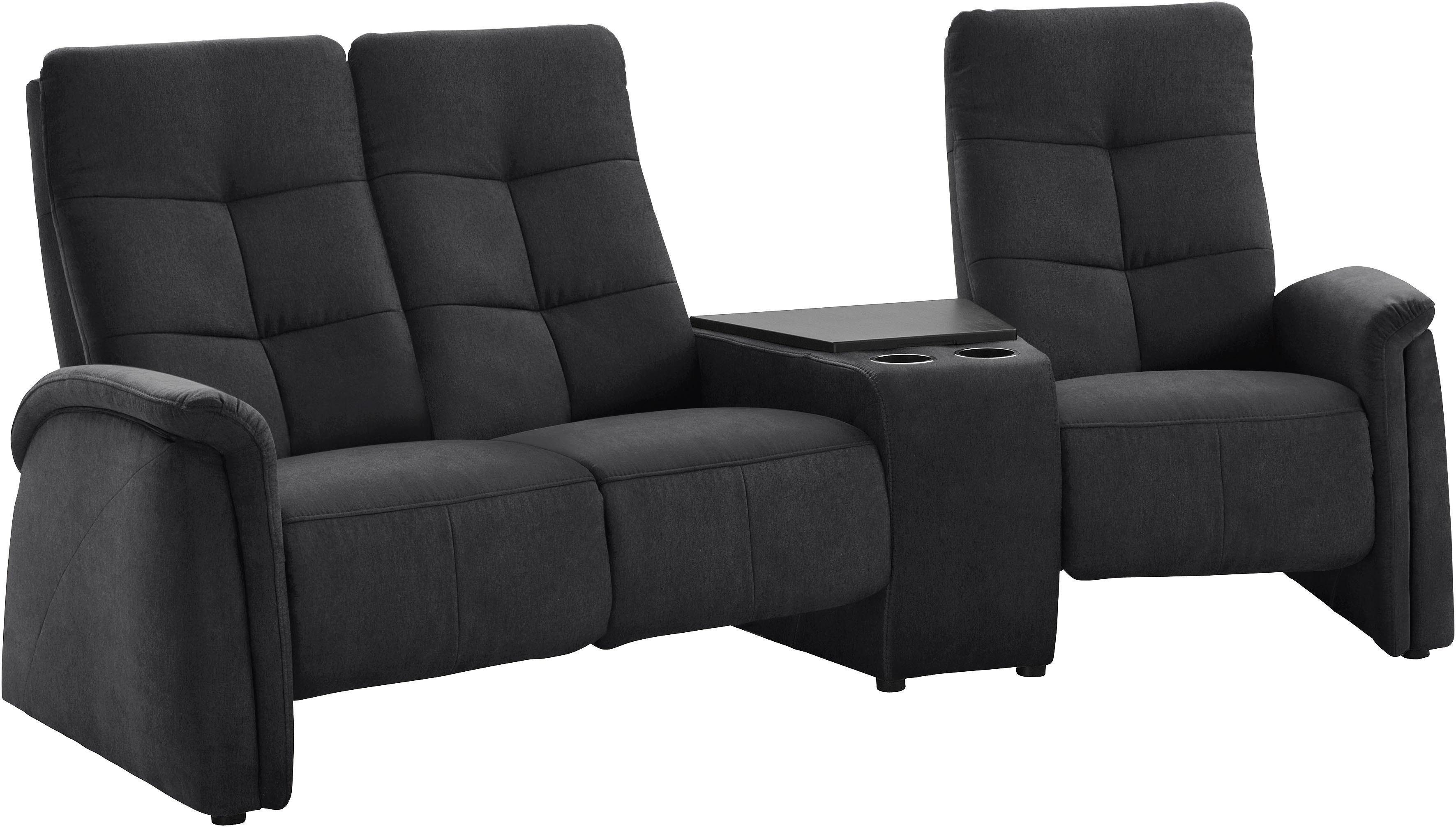 exxpo - sofa fashion 3-zitsbank Tivoli, bioscoopsofa met relaxfunctie, met bijzettafel en opbergruimte