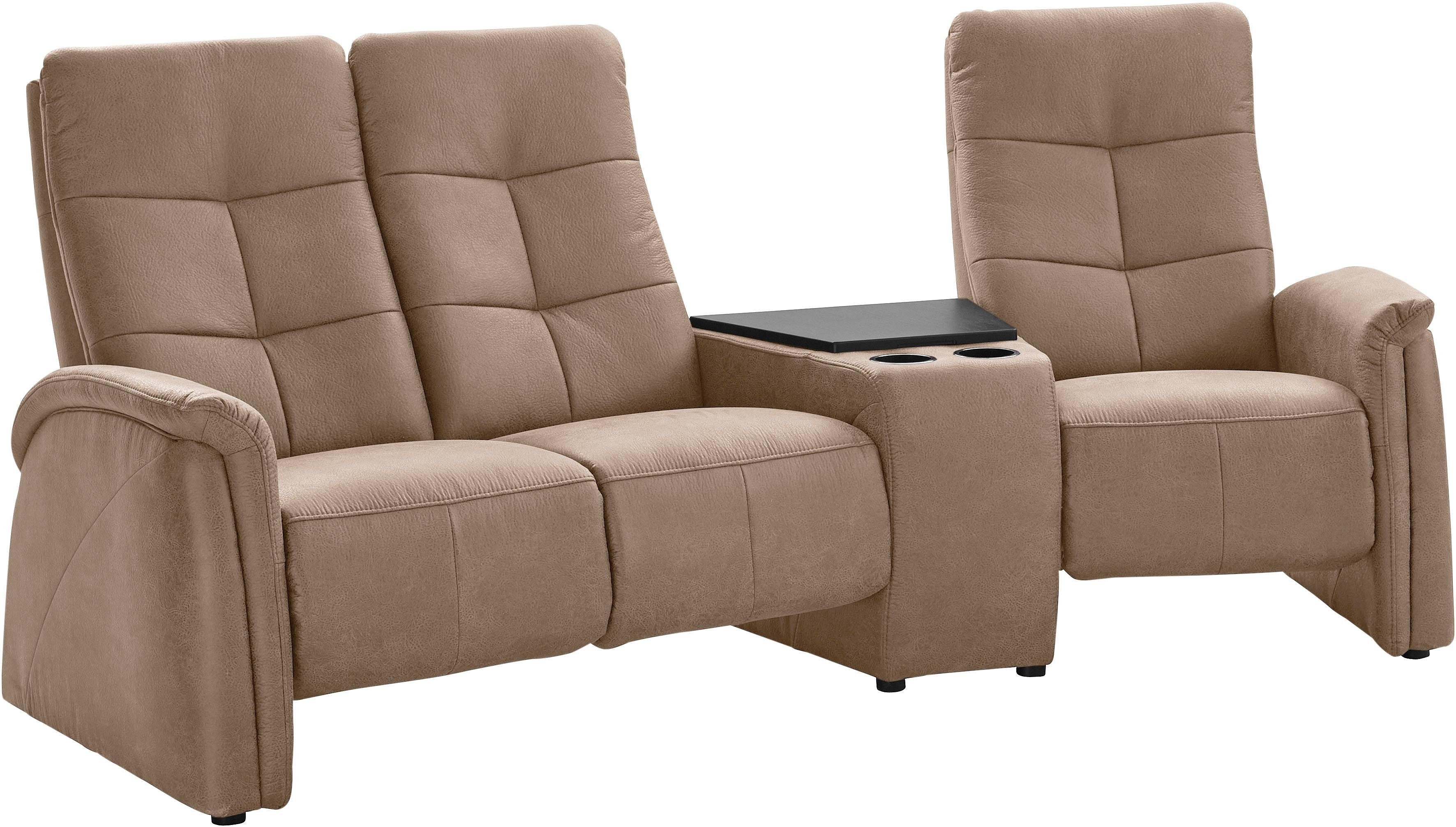 exxpo - sofa fashion 3-zitsbank Tivoli, bioscoopsofa met relaxfunctie, met bijzettafel en opbergruimte
