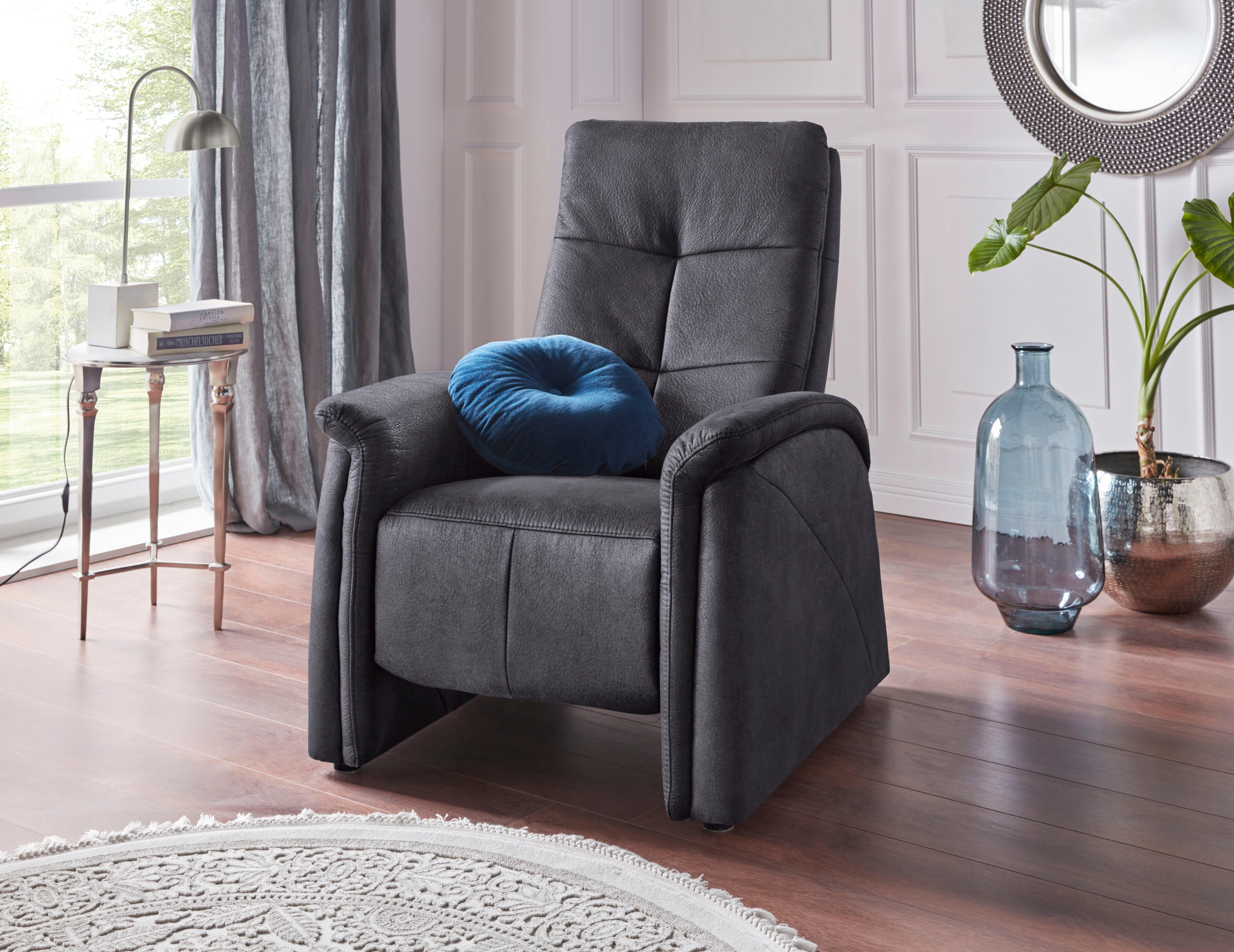 exxpo - sofa fashion Fauteuil Tivoli, hoge rugleuningstoel, relaxstoel, bioscoopstoel, comfortabel (set) fauteuils maat Luxe-microvezel leer-look