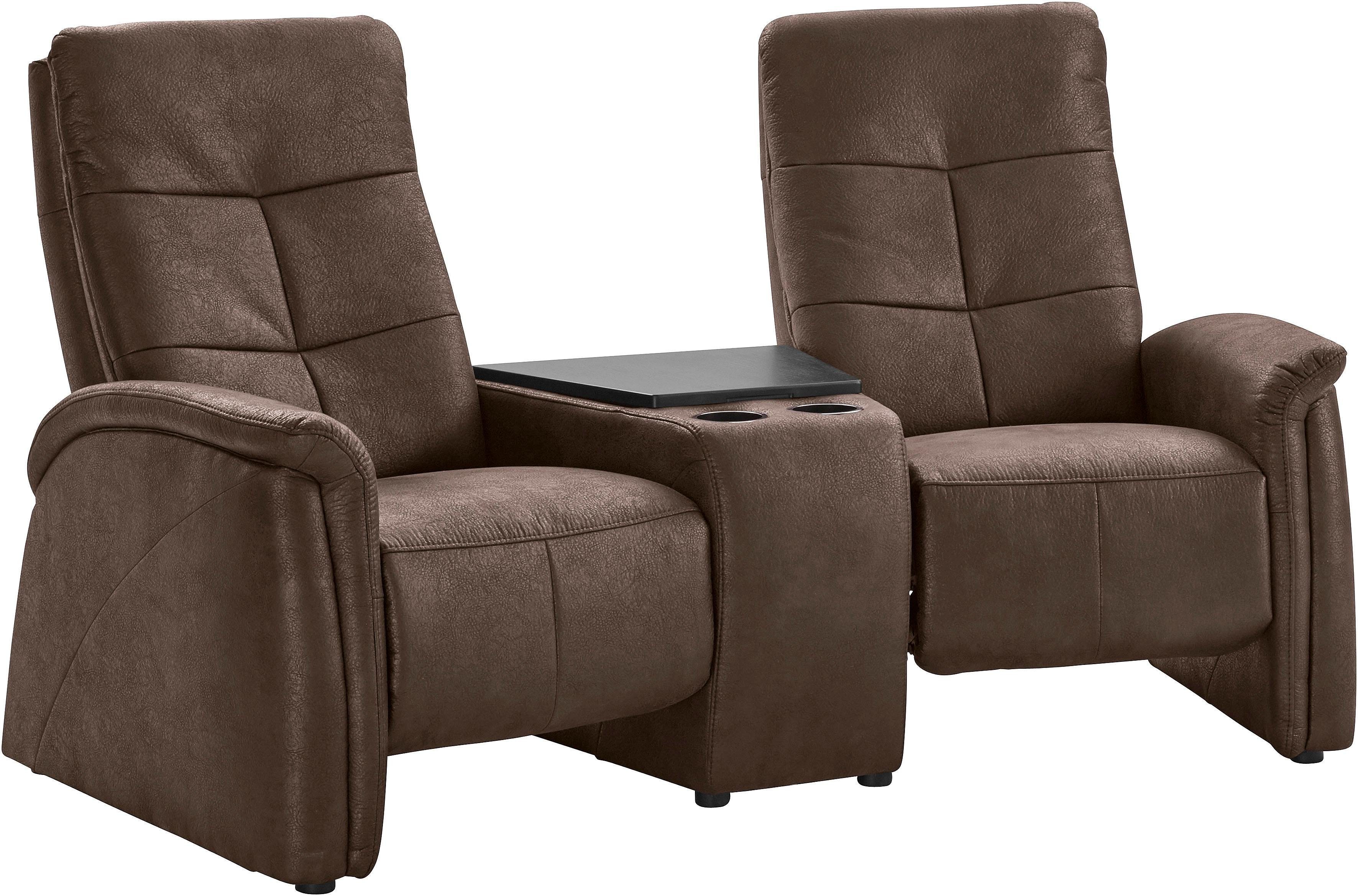exxpo - sofa fashion 2-zitsbank Tivoli, bioscoopsofa met relaxfunctie, met bijzettafel en opbergruimte