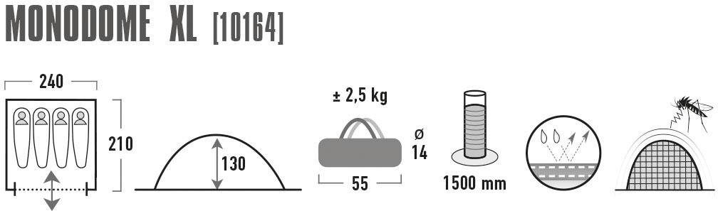 High Peak Koepeltent Monodome XL
