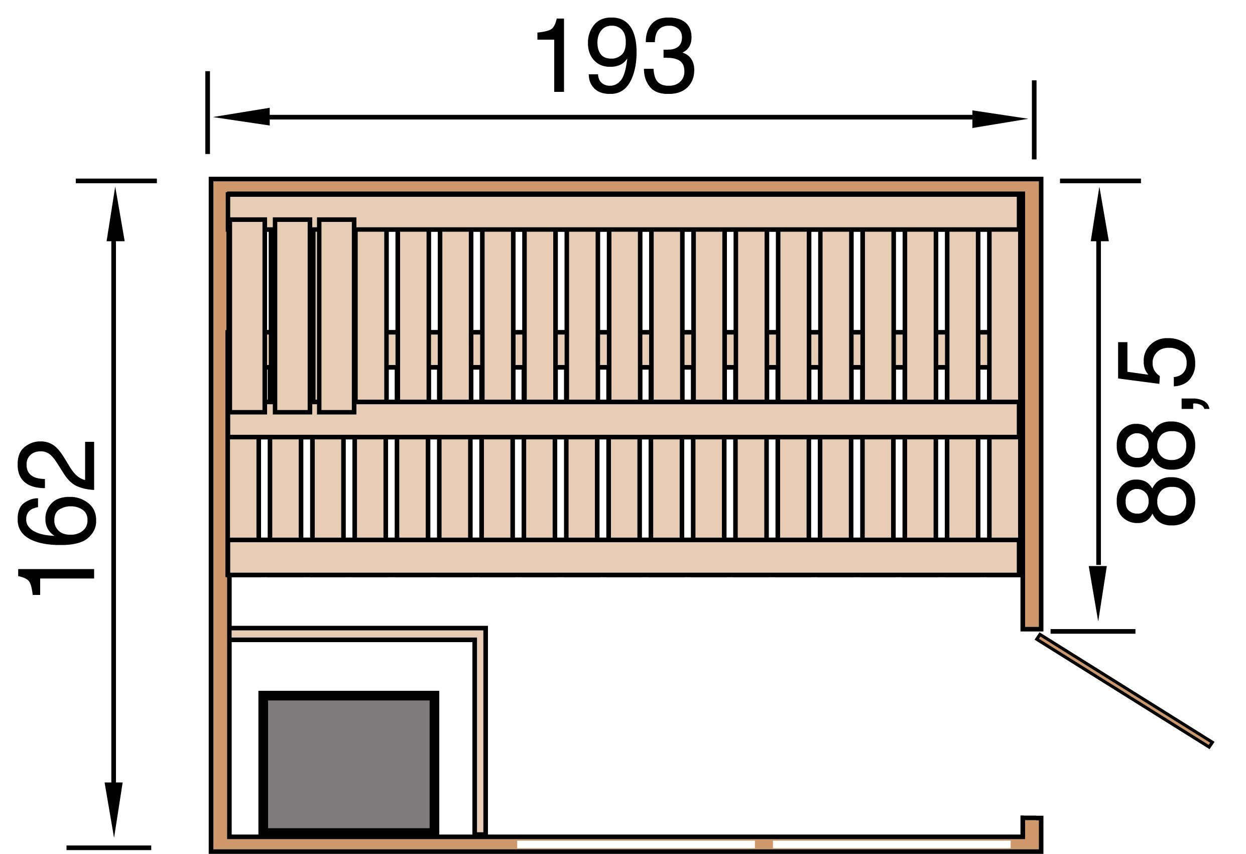 weka Sauna Kemi Panorama 7,5 kw kachel met externe bediening