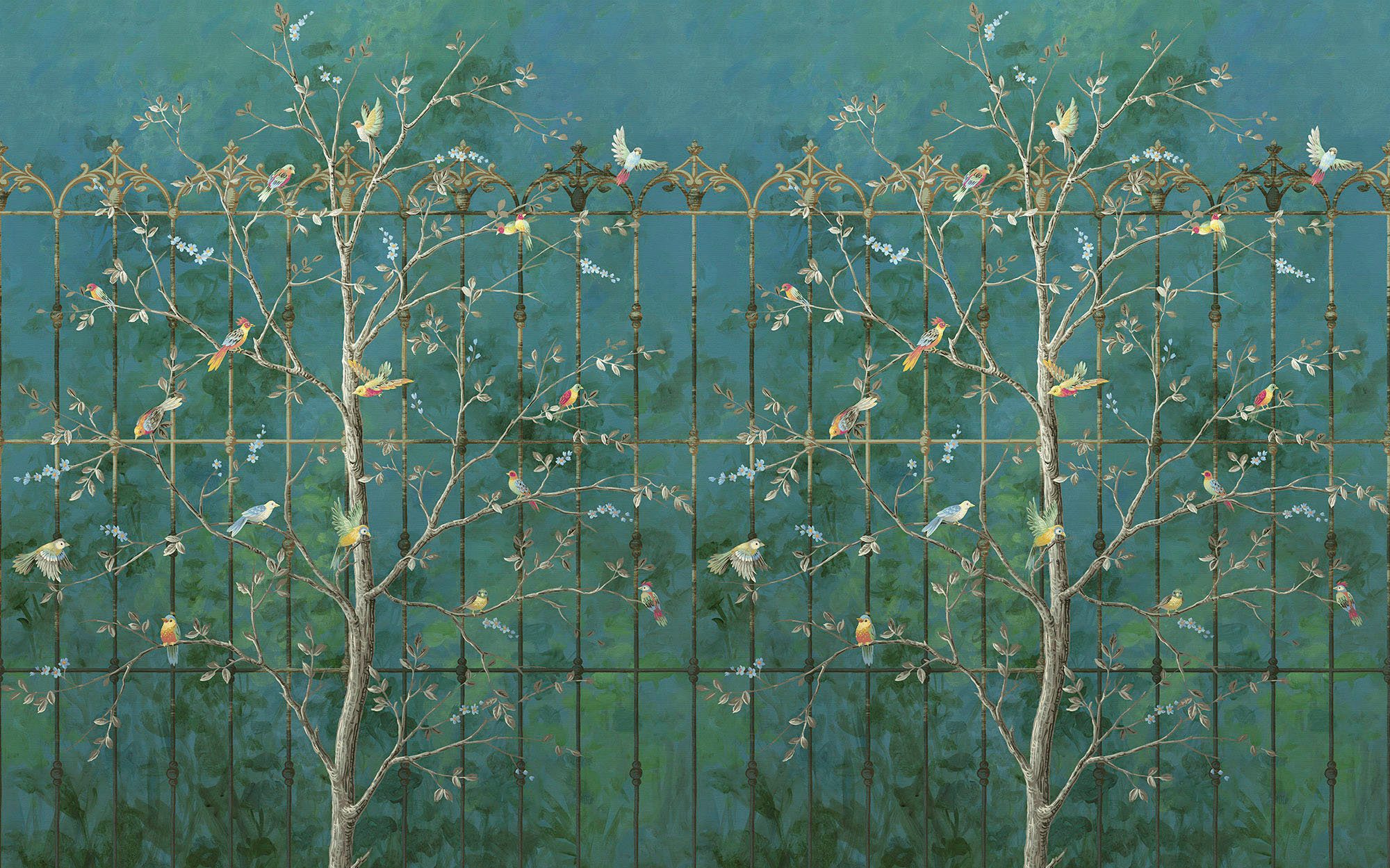 Komar Fotobehang Digitale print vlies - Birdsong Breeze - Afmeting 400 x 250 cm (1 stuk)