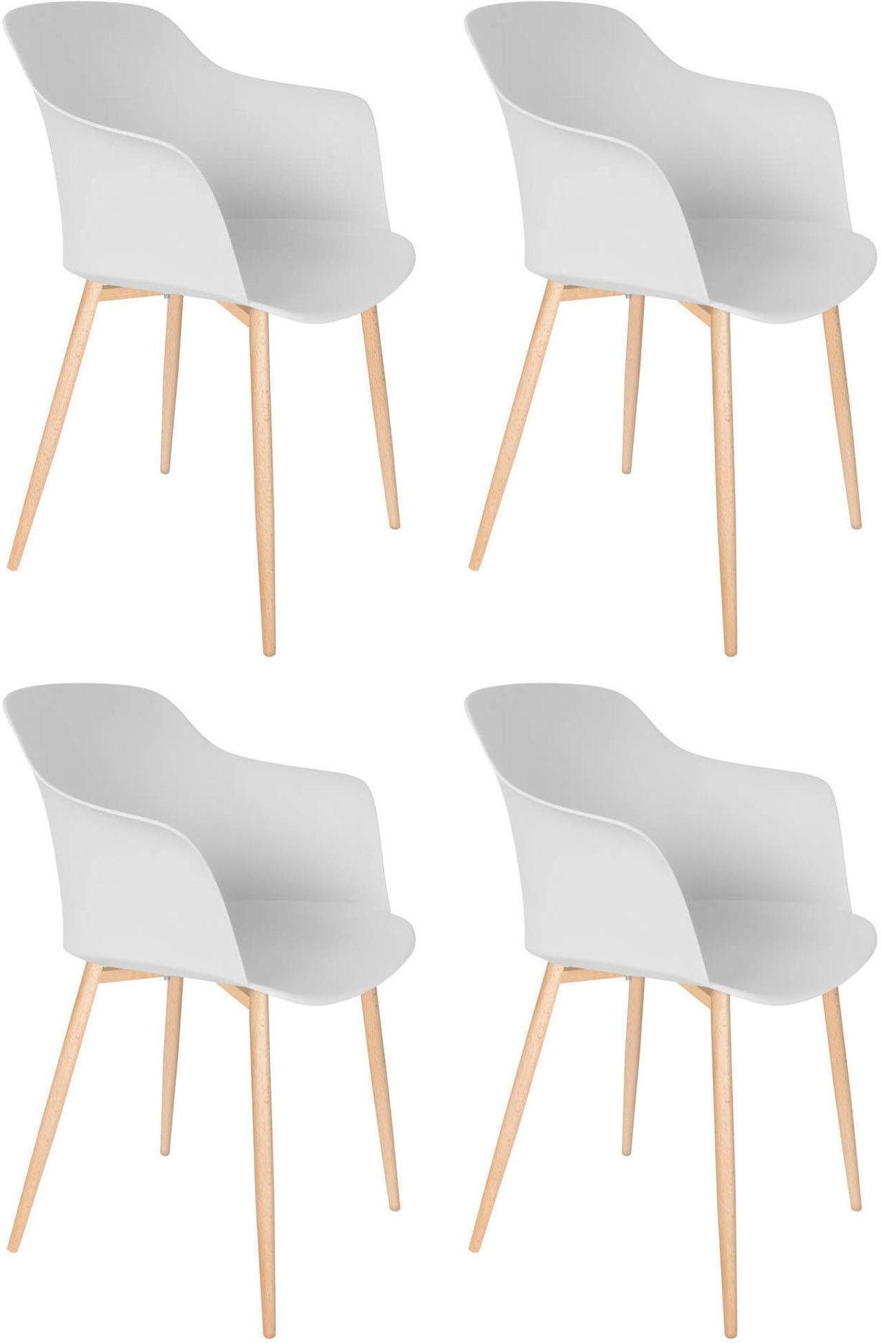 Kayoom Stoel Chester 110 4-set, eenvoudige vorm, geschikt voor elke woonruimte onderhoudsvriendelijk, comfortabel, eenvoudig afneembaar, eenvoudige vorm (set, 4 stuks)