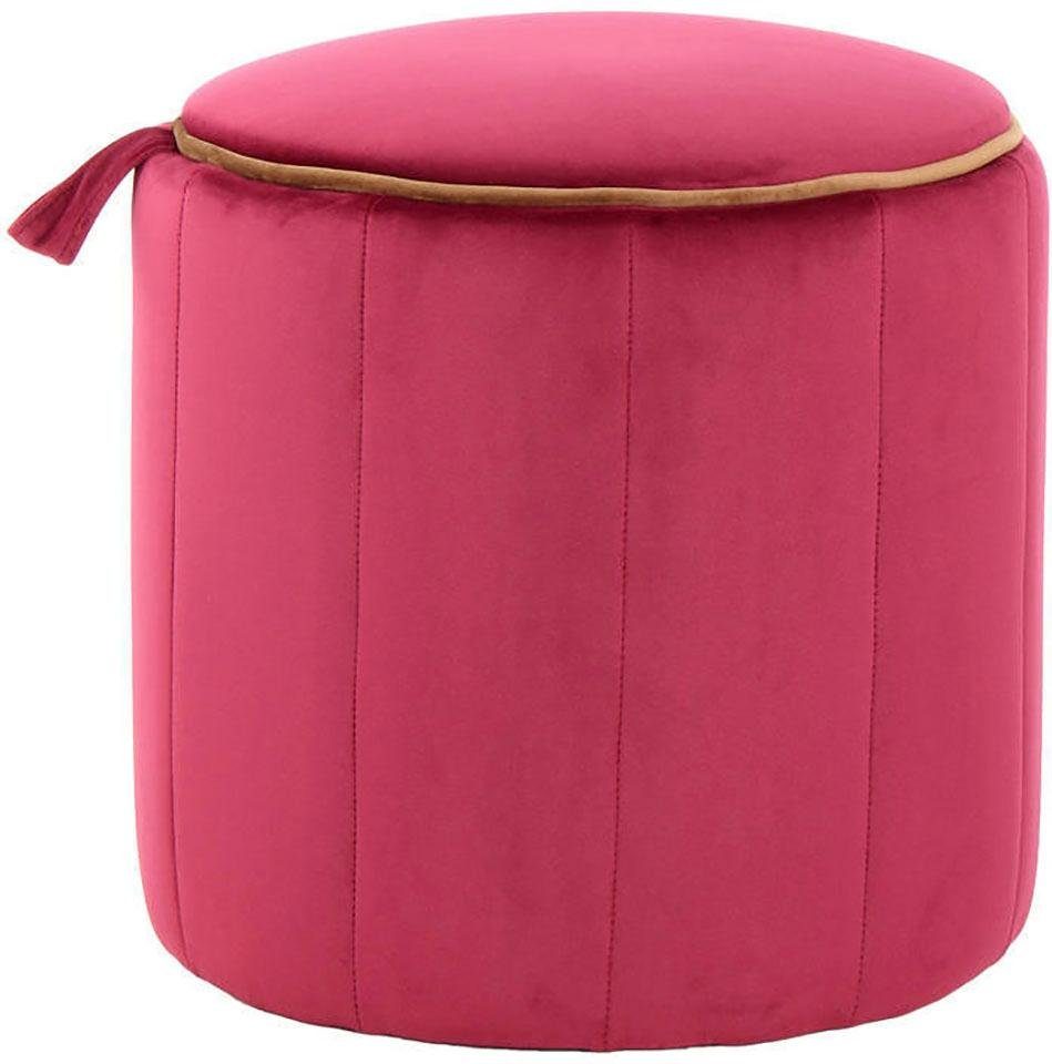 Kayoom ZitHocker Reese, zit-hocker met comfort, fluweelzachte oppervlakte fluweelzacht, decoratief, gedetailleerd, aantrekkelijke kleurstelling (1 stuk)