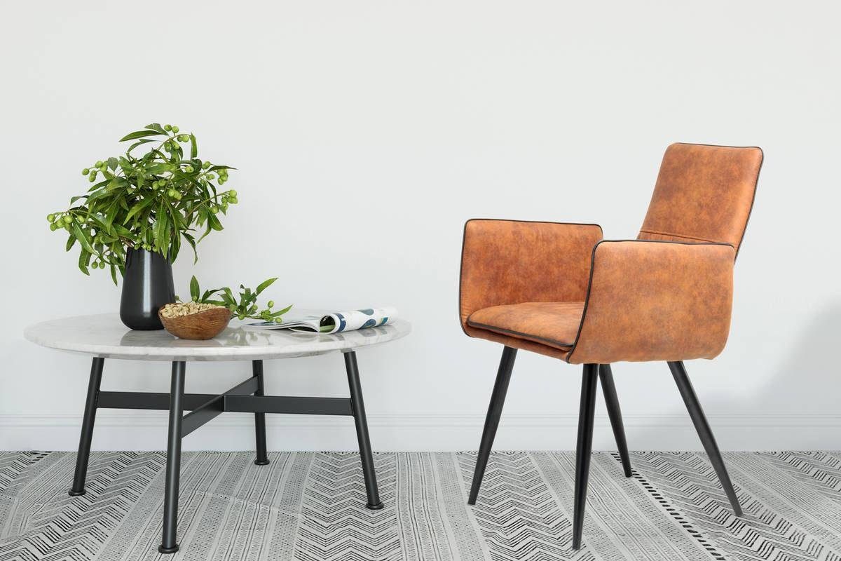 Kayoom Stoel Penelope 110 2-delige set, bijzondere vorm, blikvanger in elke ruimte comfortabel, onderhoudsvriendelijk, meer gezelligheid door armleuningen (set, 2 stuks)