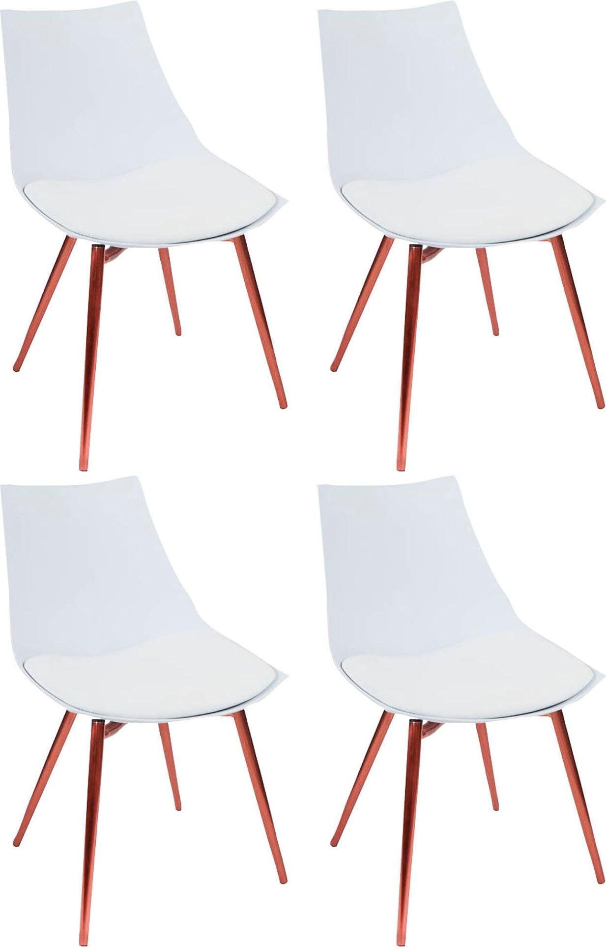 Kayoom Stoel Dakota 110 4-delige set, kunstleer bekleding, zitting van schuim ergonomisch, comfortabel, onderhoudsvriendelijk, kunstlederen bekleding