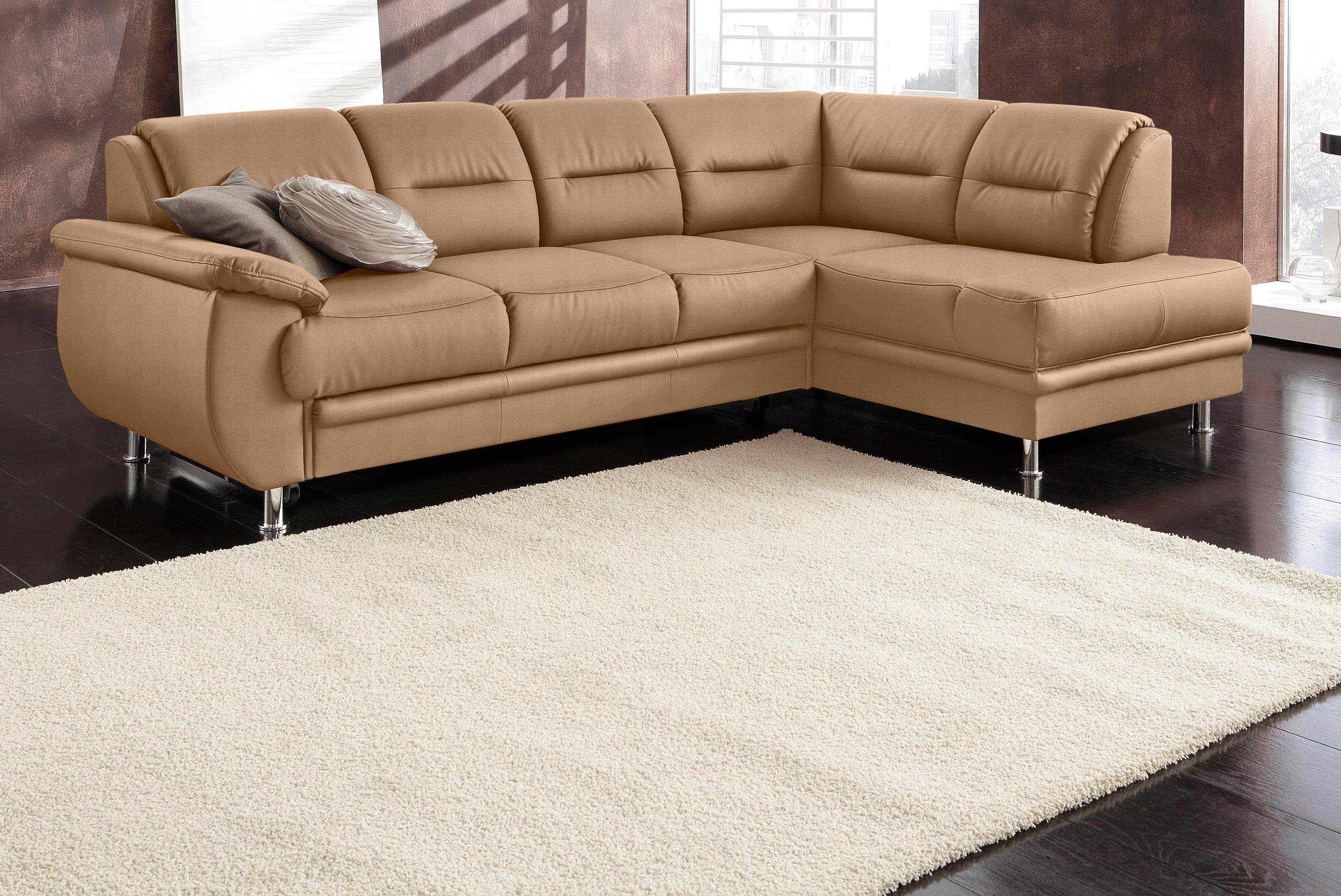 sit&more Hoekbank Mailand L-vorm optioneel met slaapfunctie